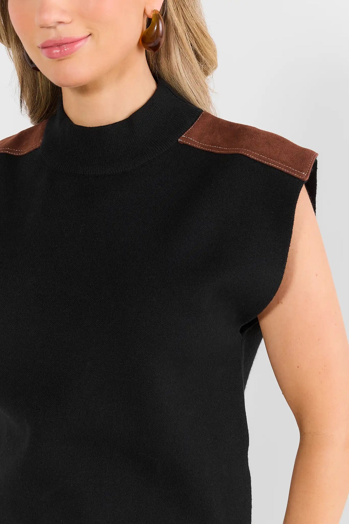Black Sleeveless Sweater by THML