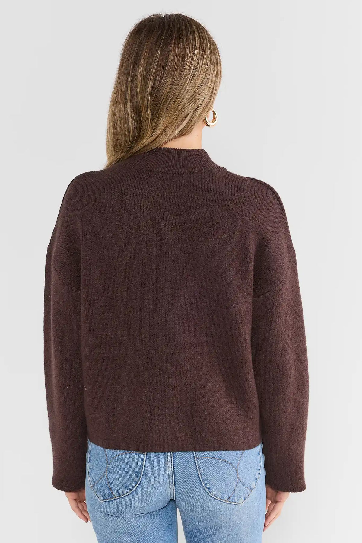 Brown Button Front Cardigan