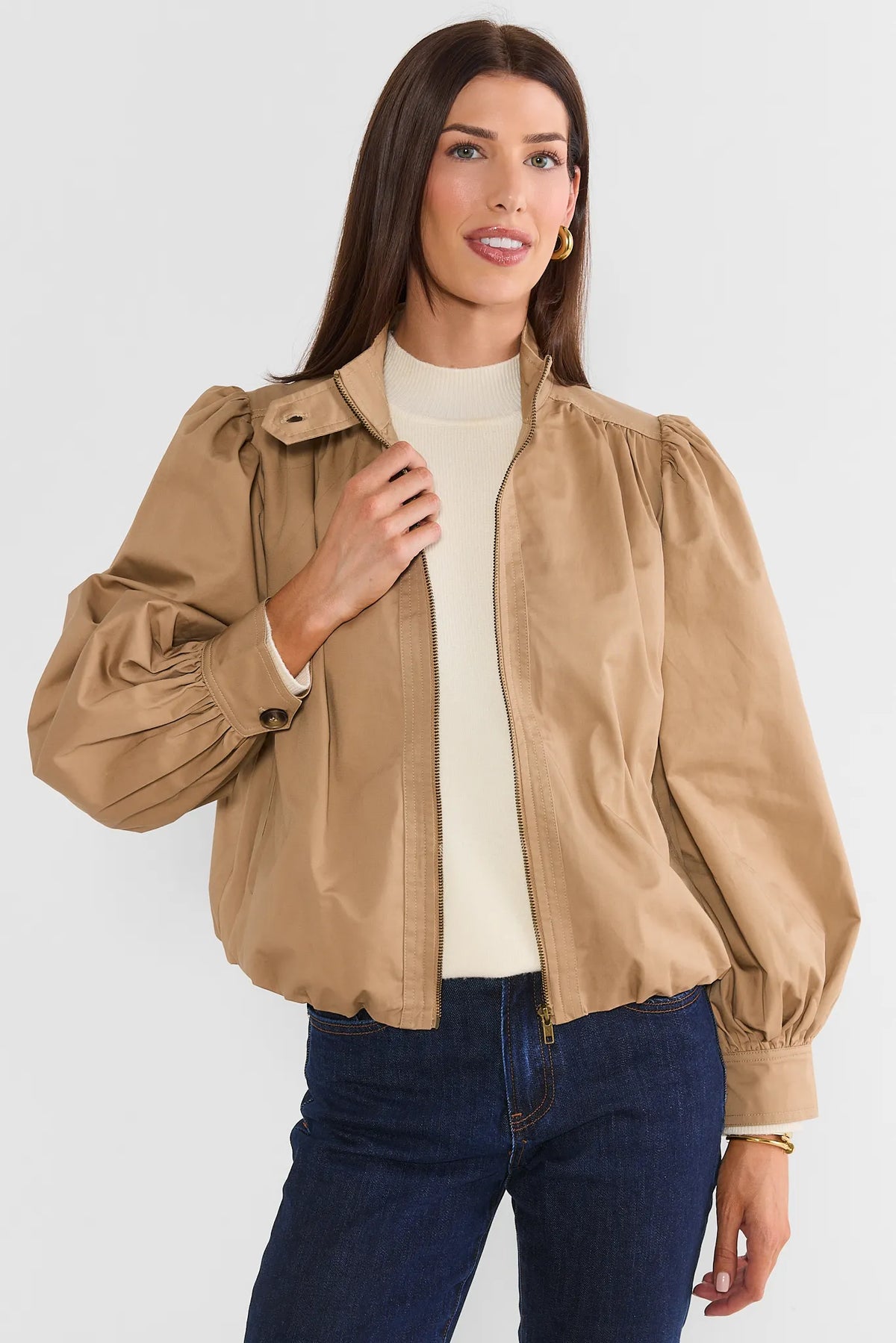 Tan Bomber Jacket