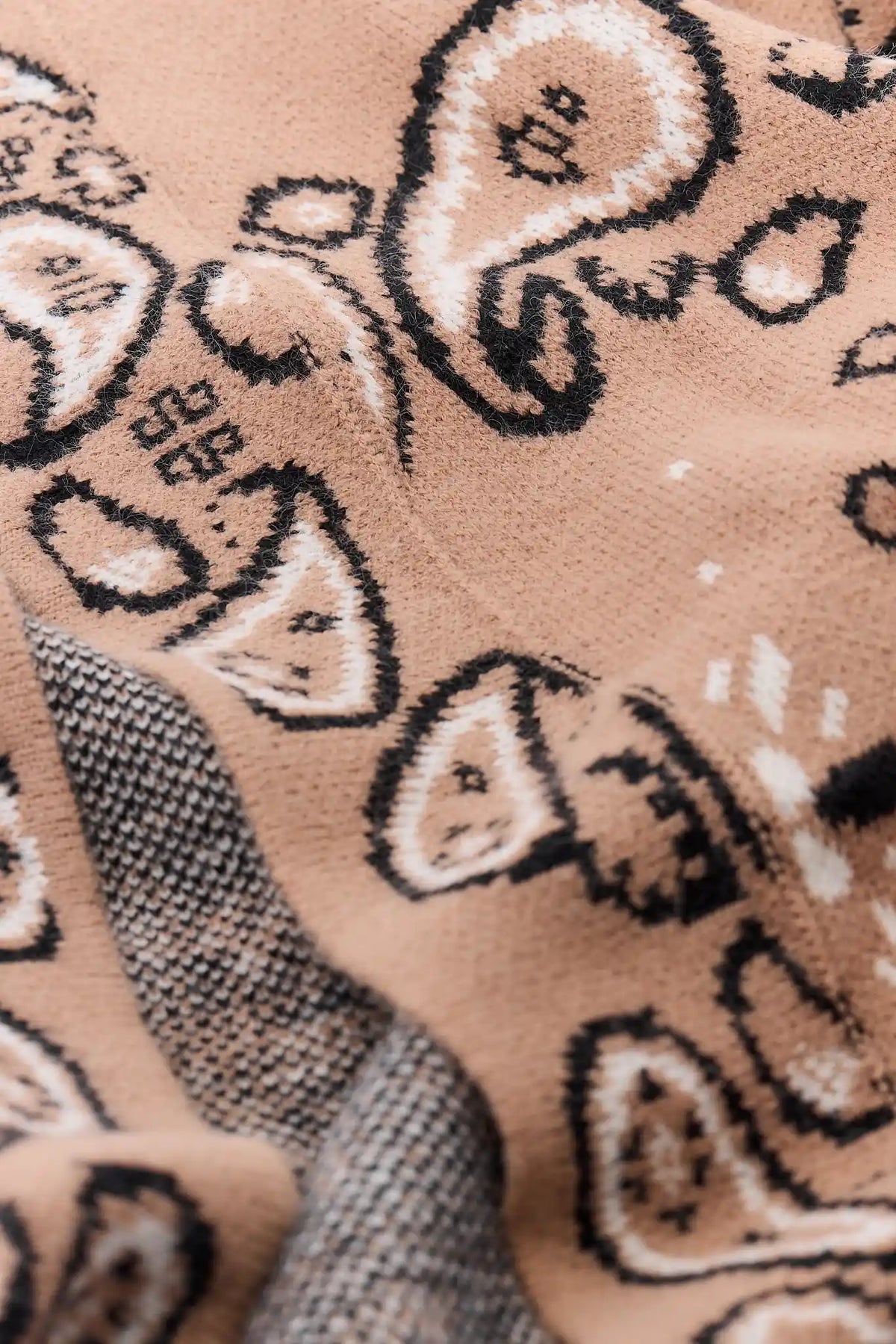 Bandana Print Open Front Cardigan