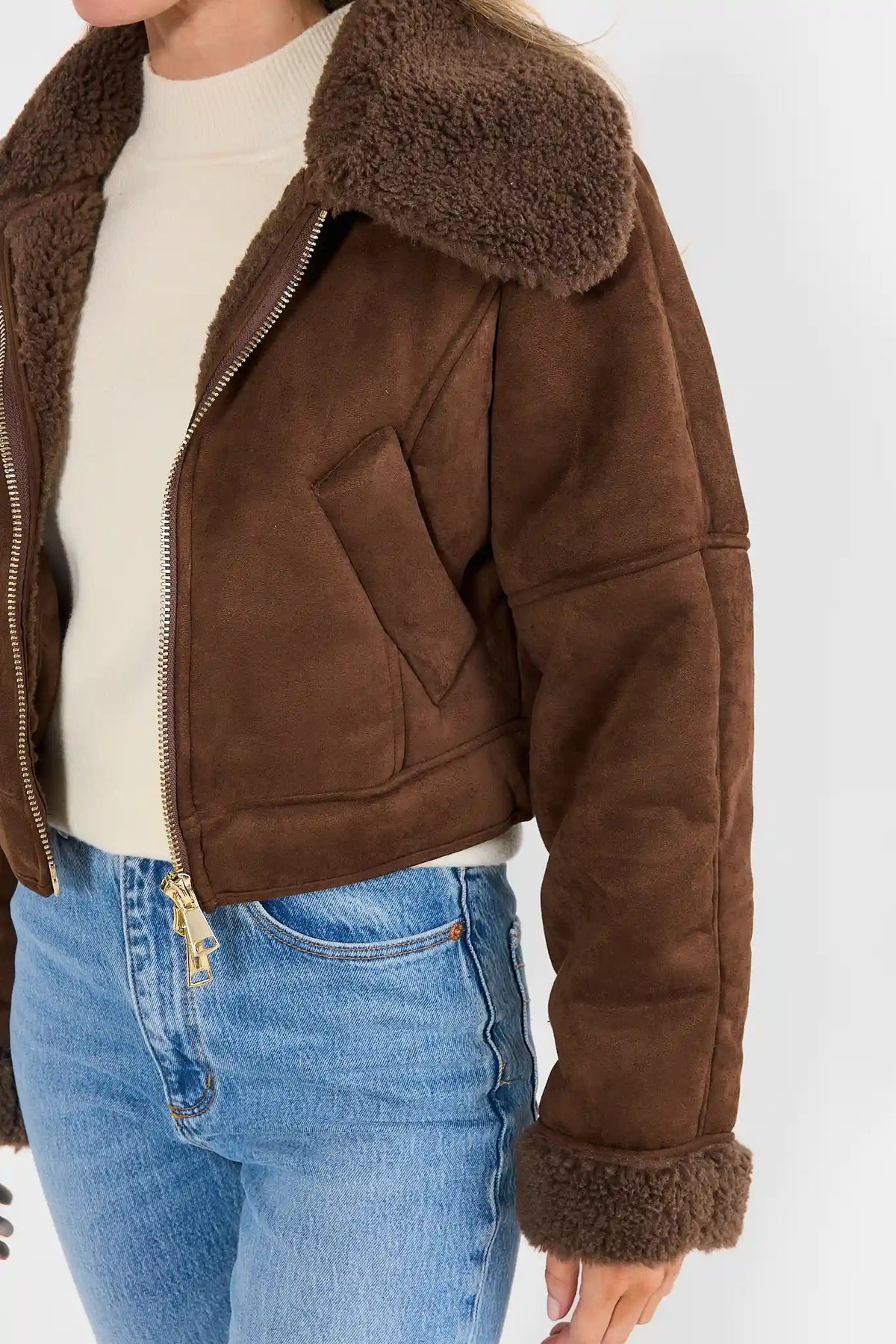 Logan Chocolate Sherpa Jacket