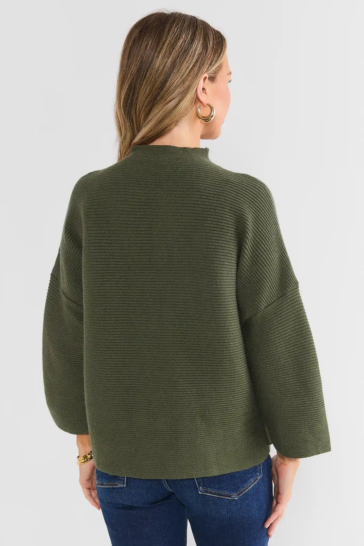 Olive Mock Neck Sweater