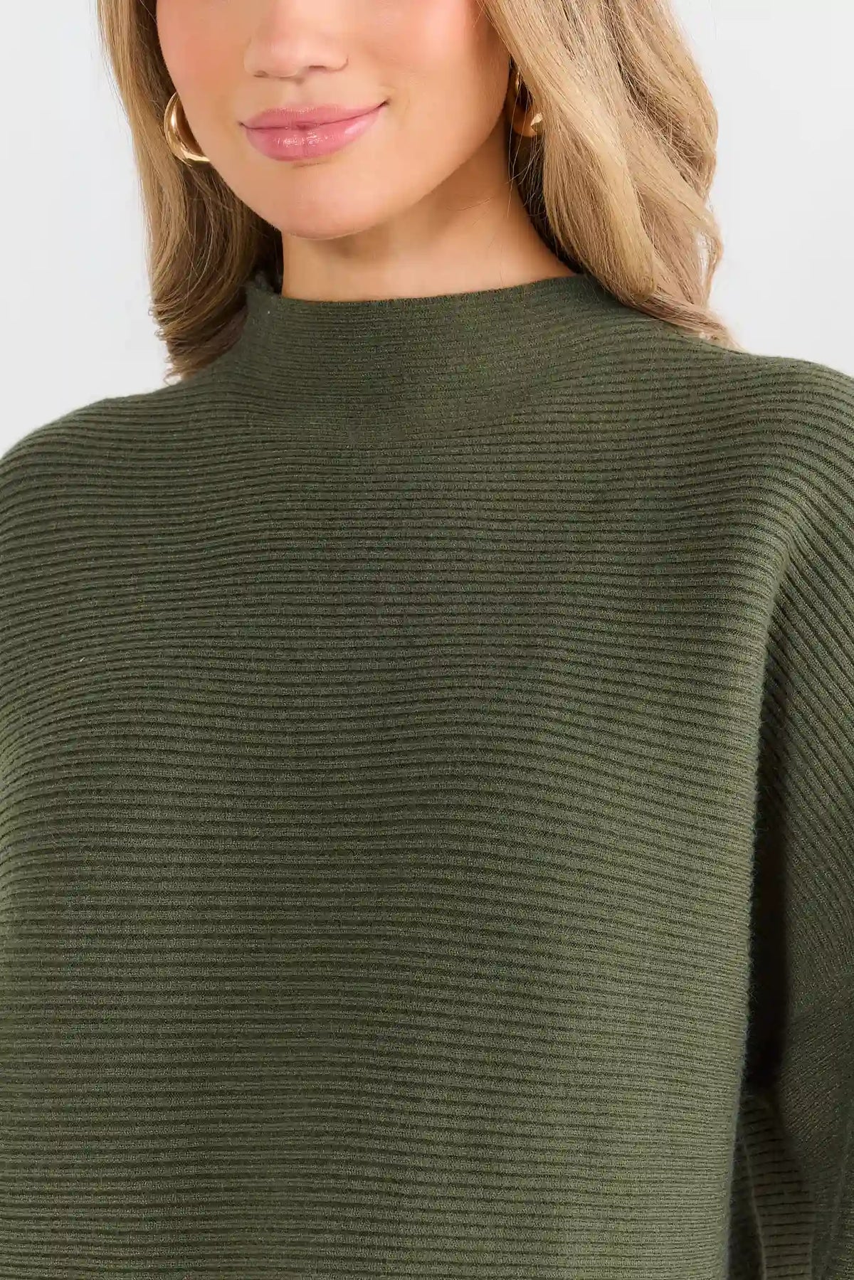 Olive Mock Neck Sweater