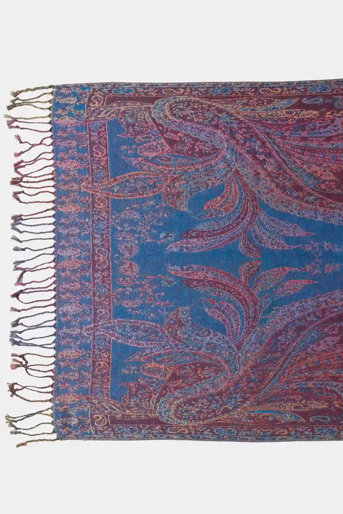 Navy Multi Paisley Printed Wrap