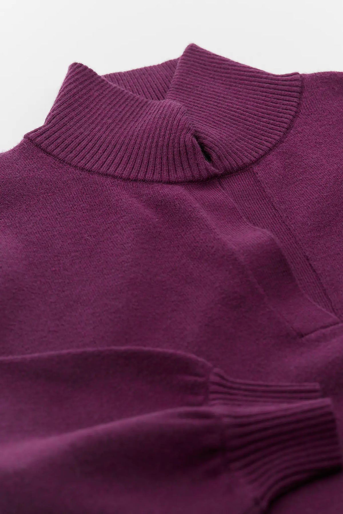 Gwyneth Eggplant Knit Short Dress