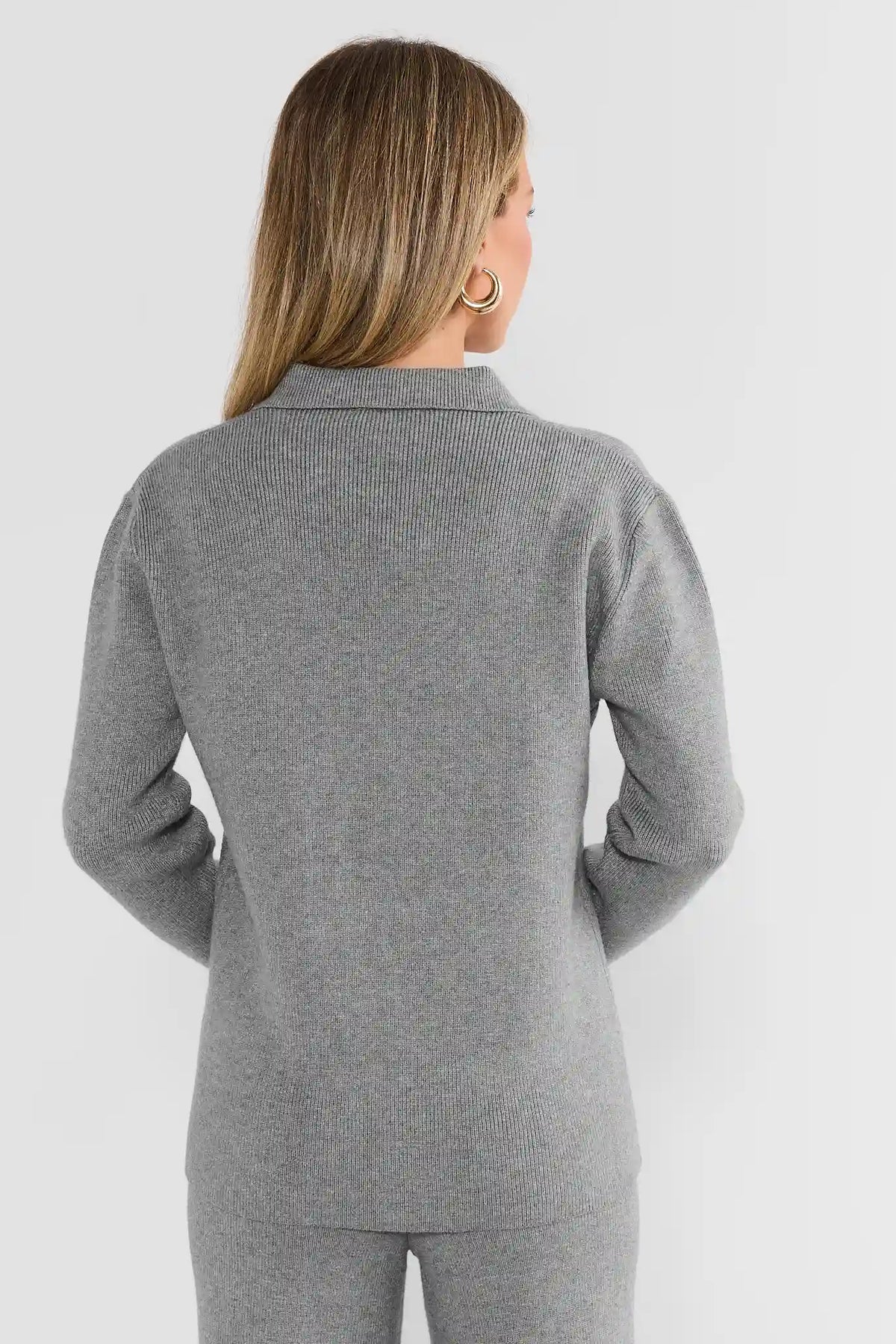 Elle Gray Knit Sweater
