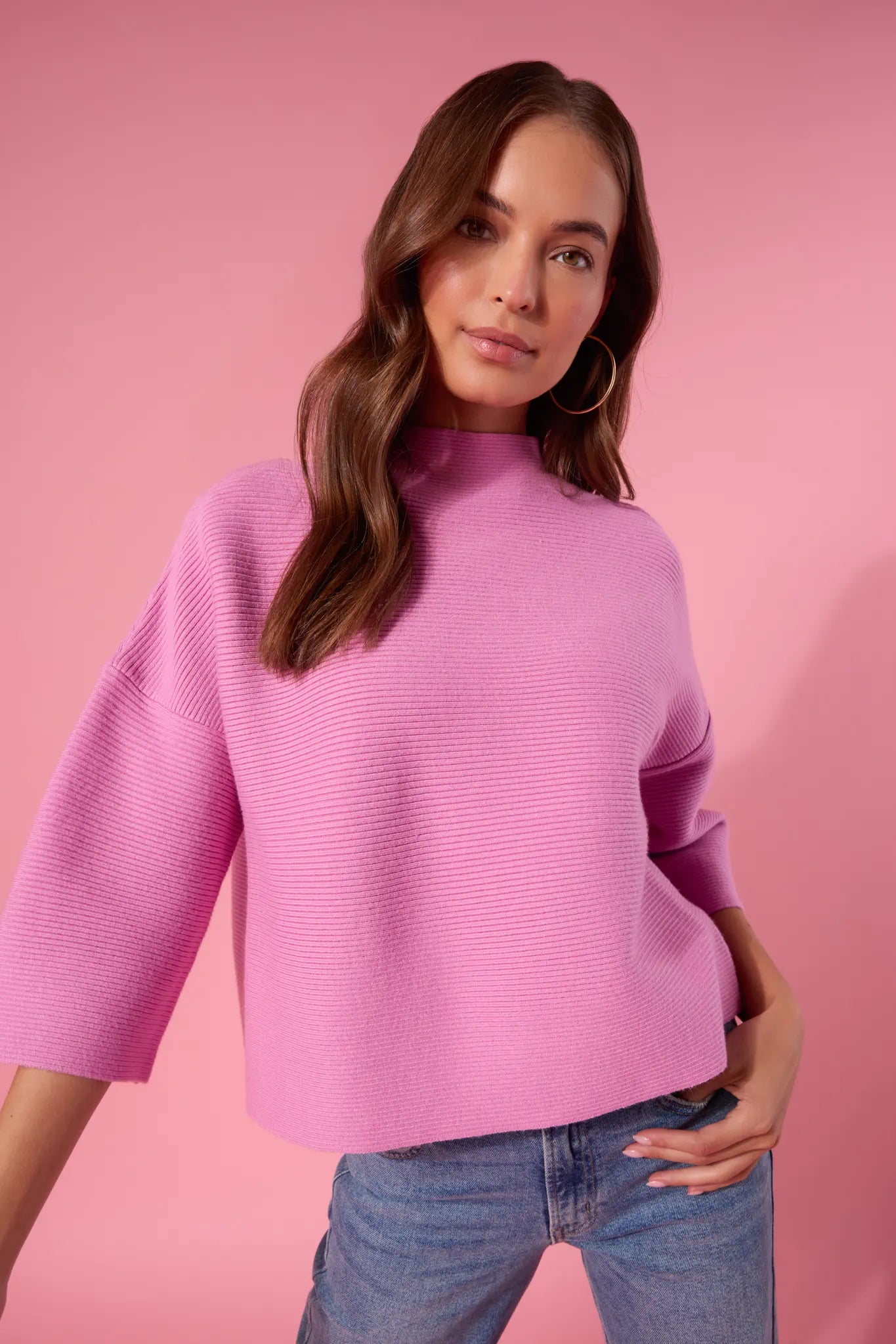 Michelle Pink Knit Sweater | Avara