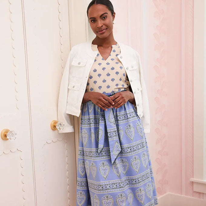 model in jeanine dress