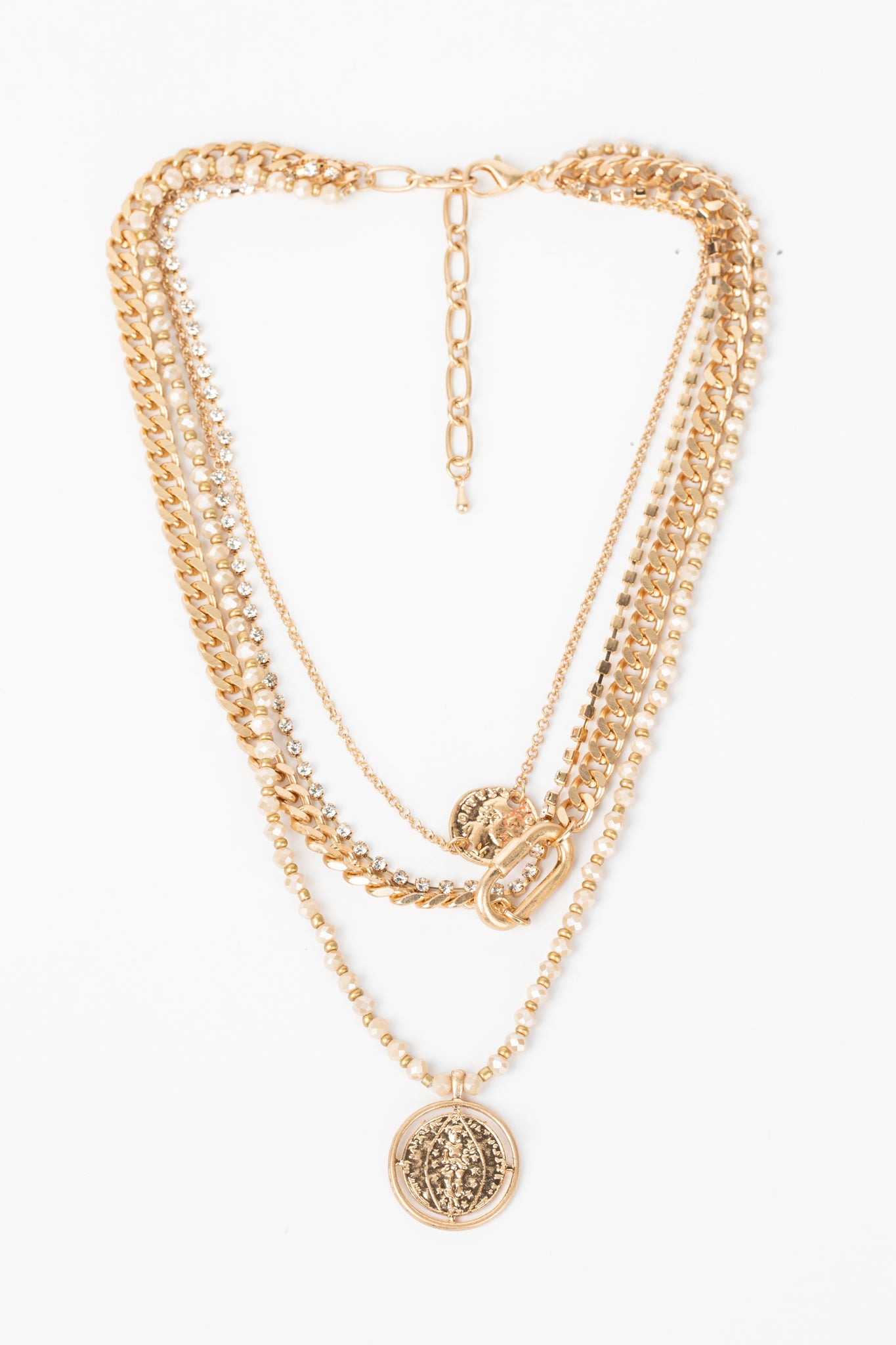 Melanie Necklace Set- Nude Beads