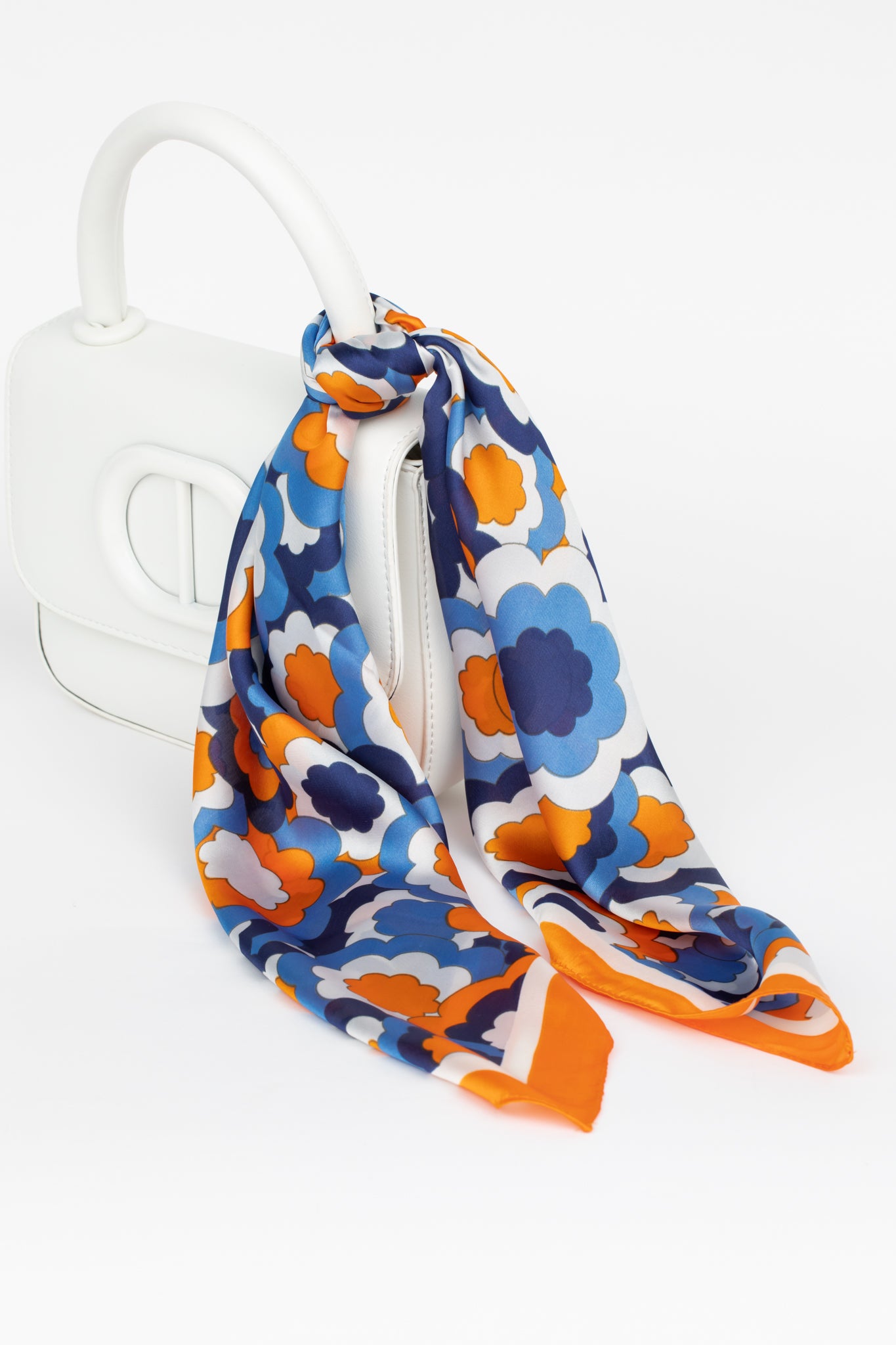 Sadie Scarf- Orange/Blue