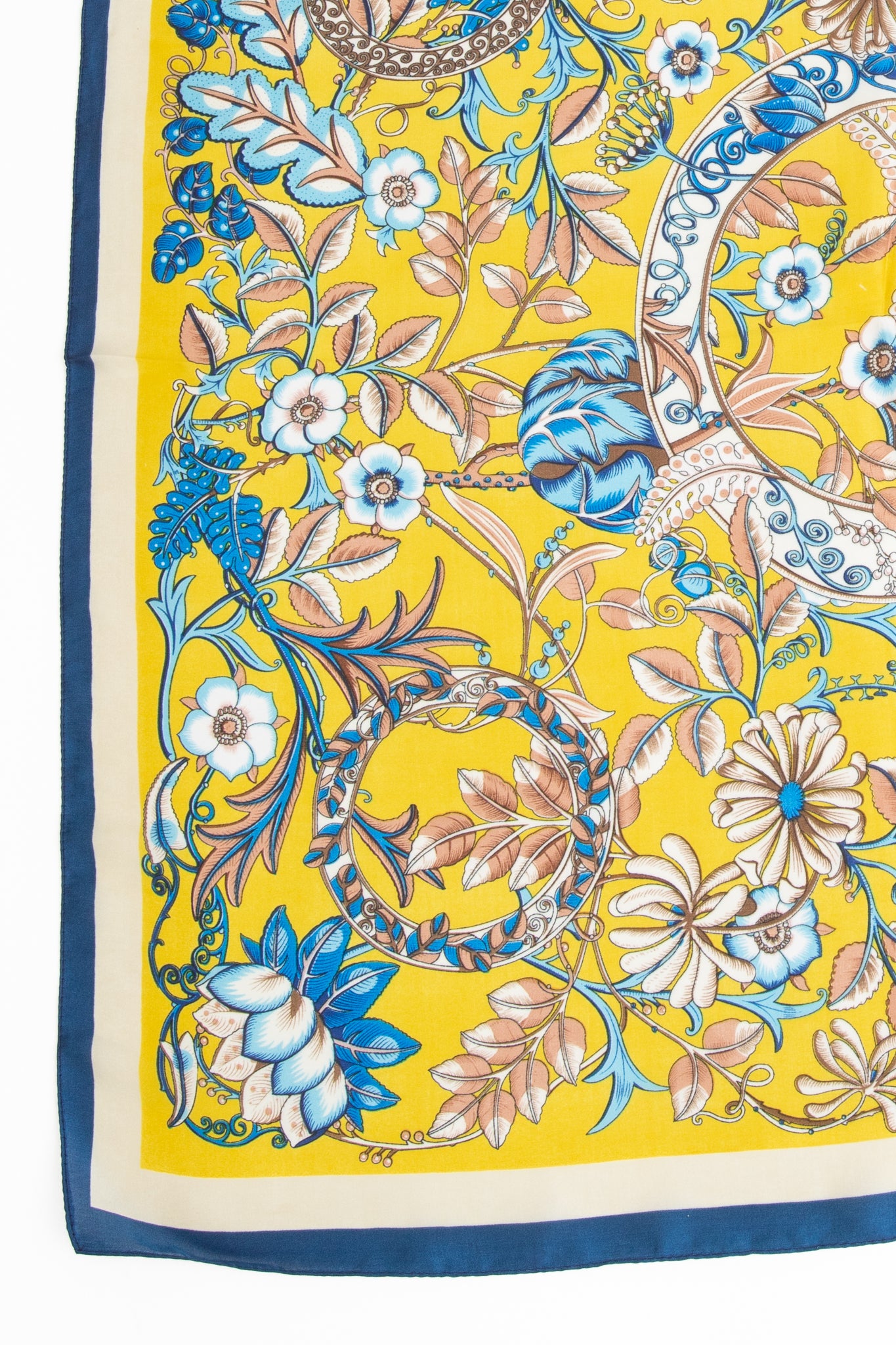 Fiona Floral Print Scarf- Yellow