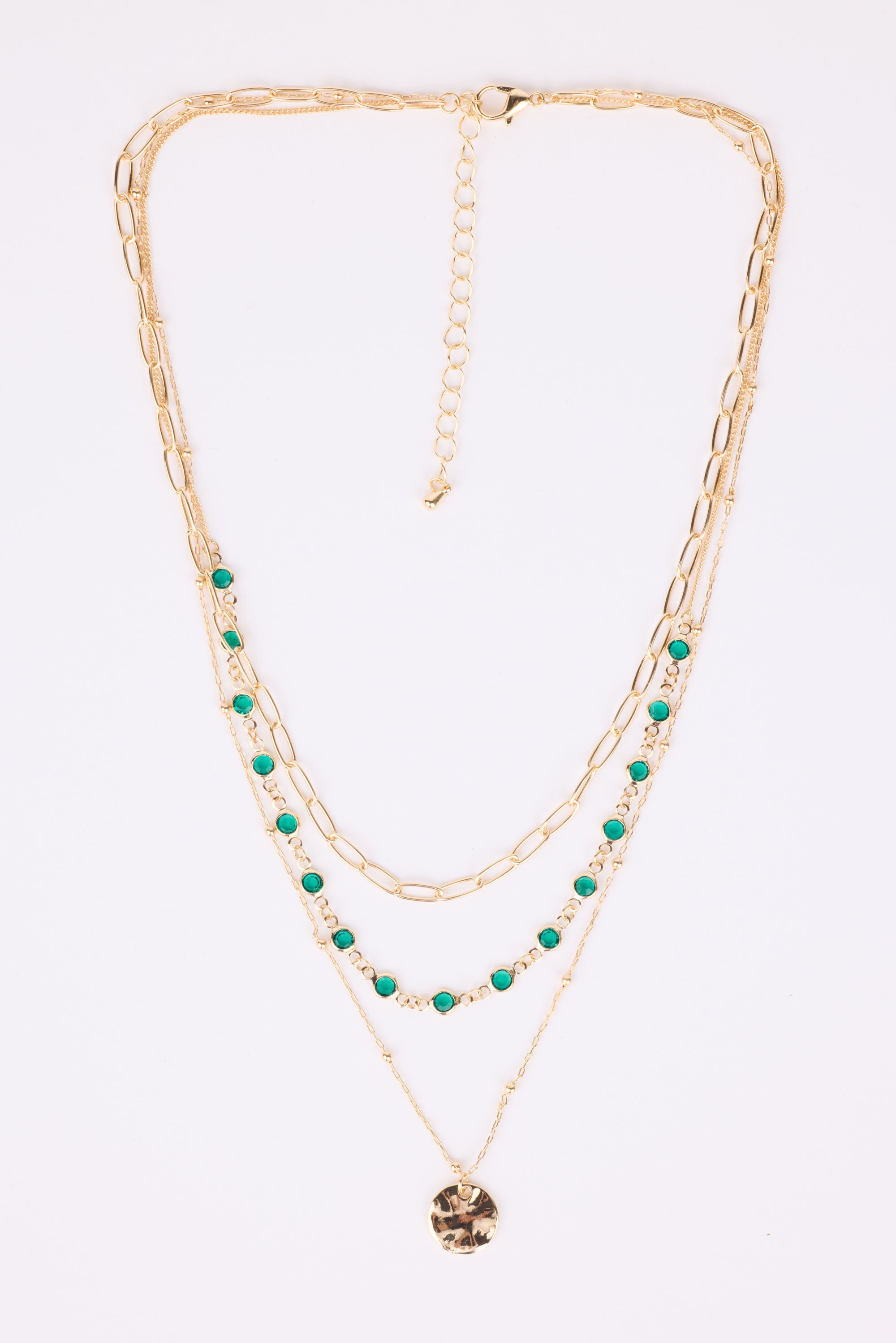 Nicole Necklace- Green Crystal