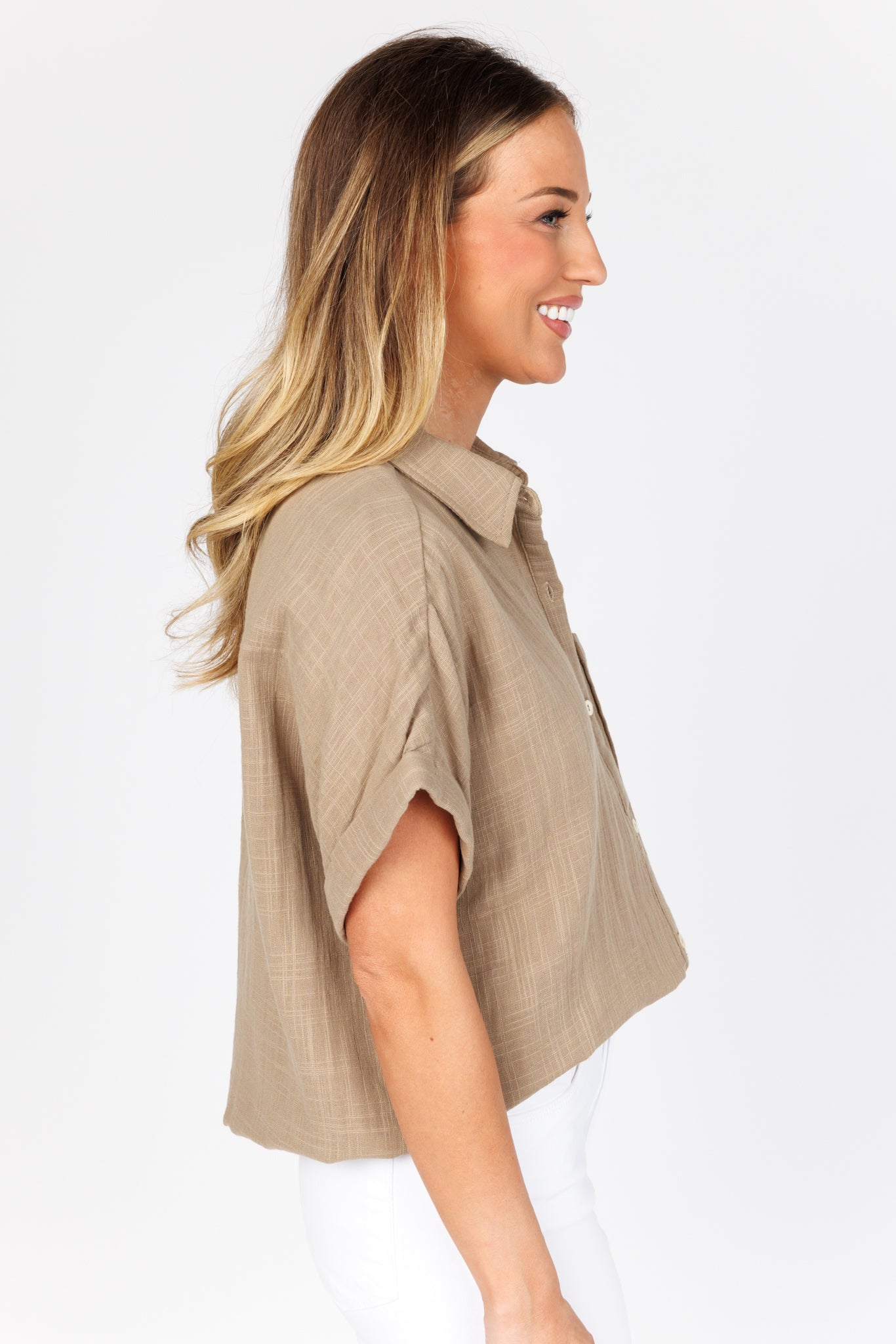 Melinda Top- Taupe