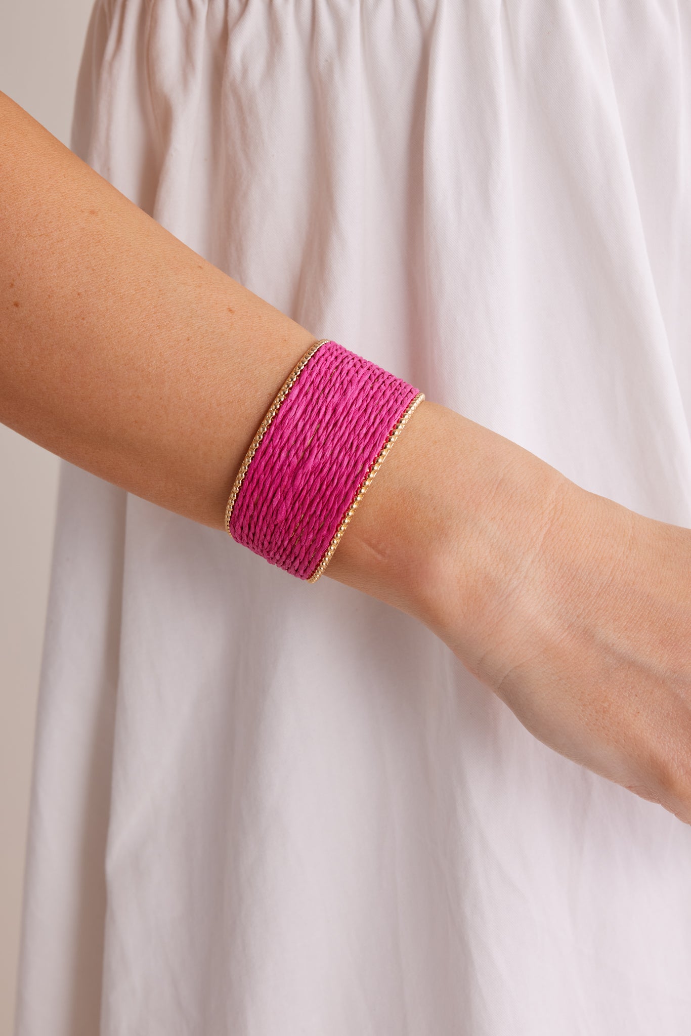 Tracey Cuff Bracelet- Fuchsia