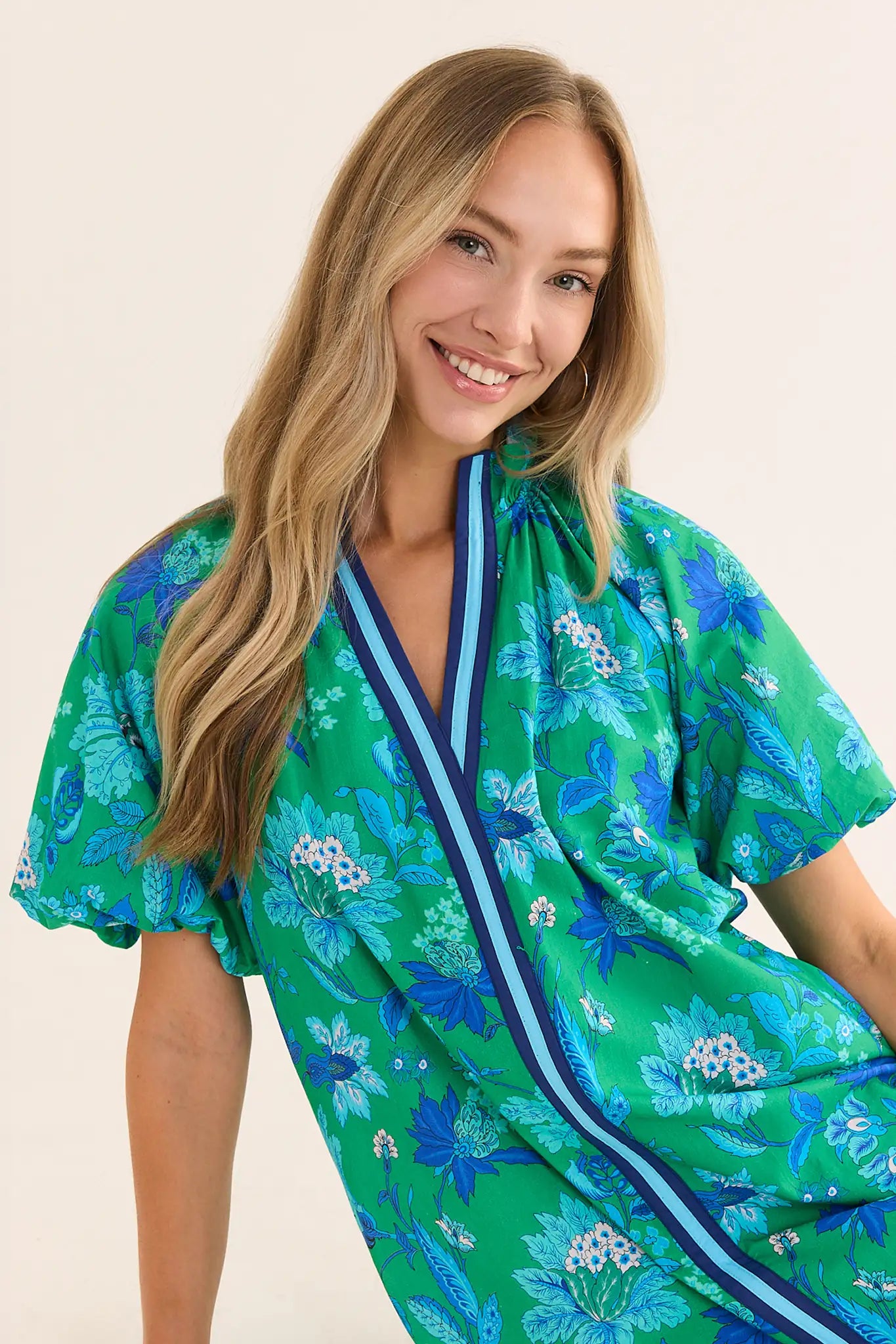 Addison Green Floral Short Dress