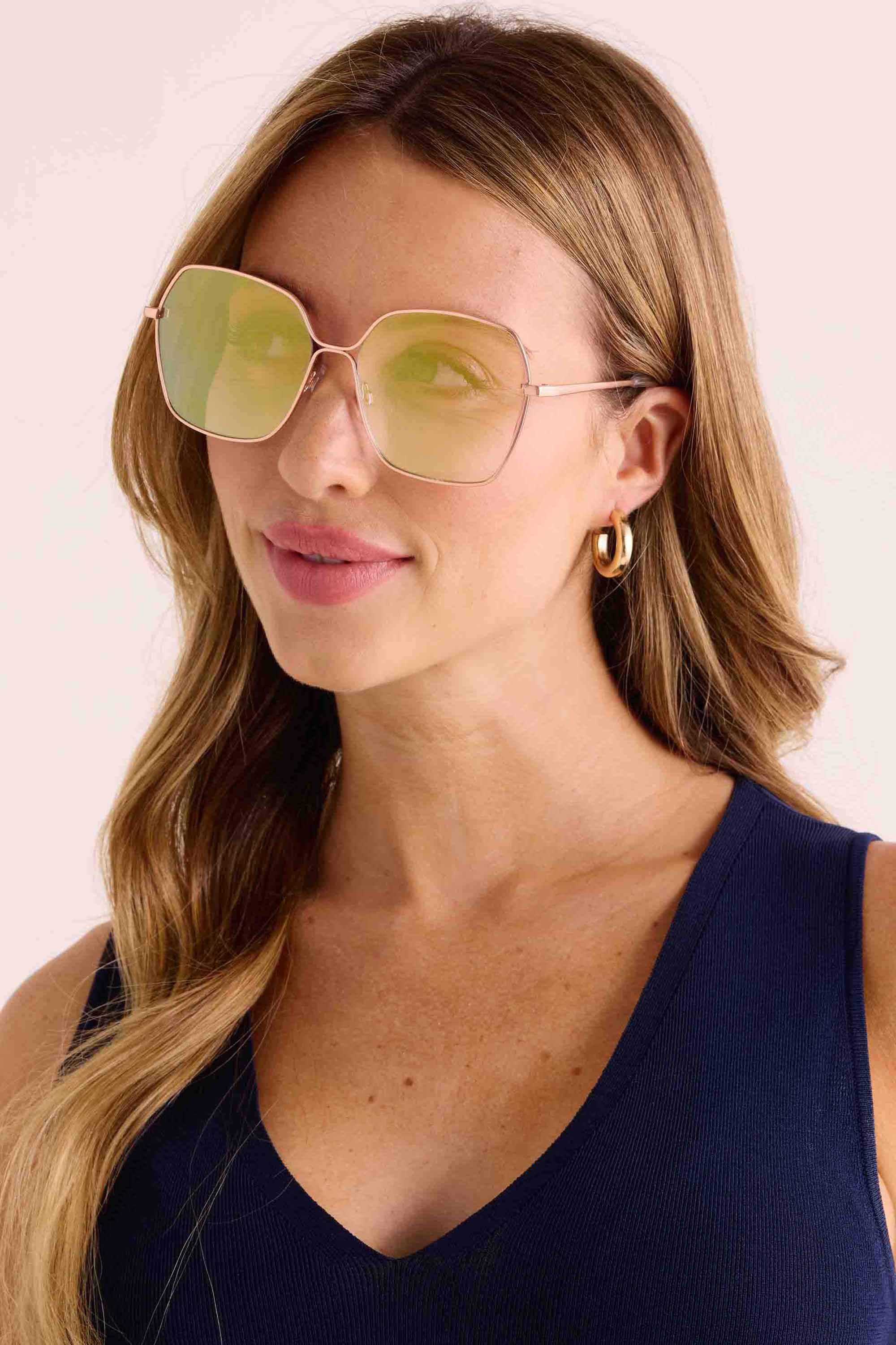 Alexis Sunglasses- Rose Gold