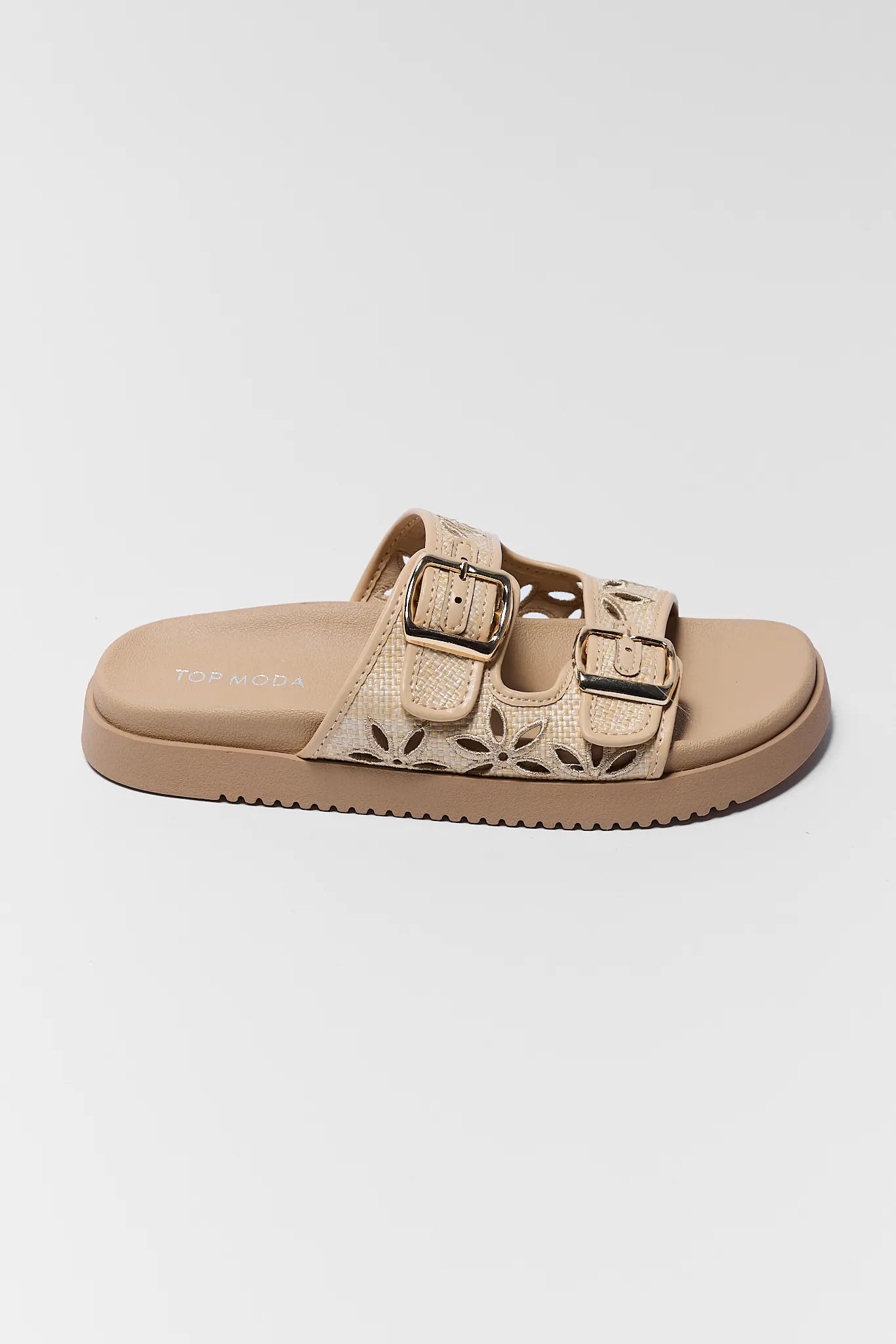 Allie Tan Raffia Sandals