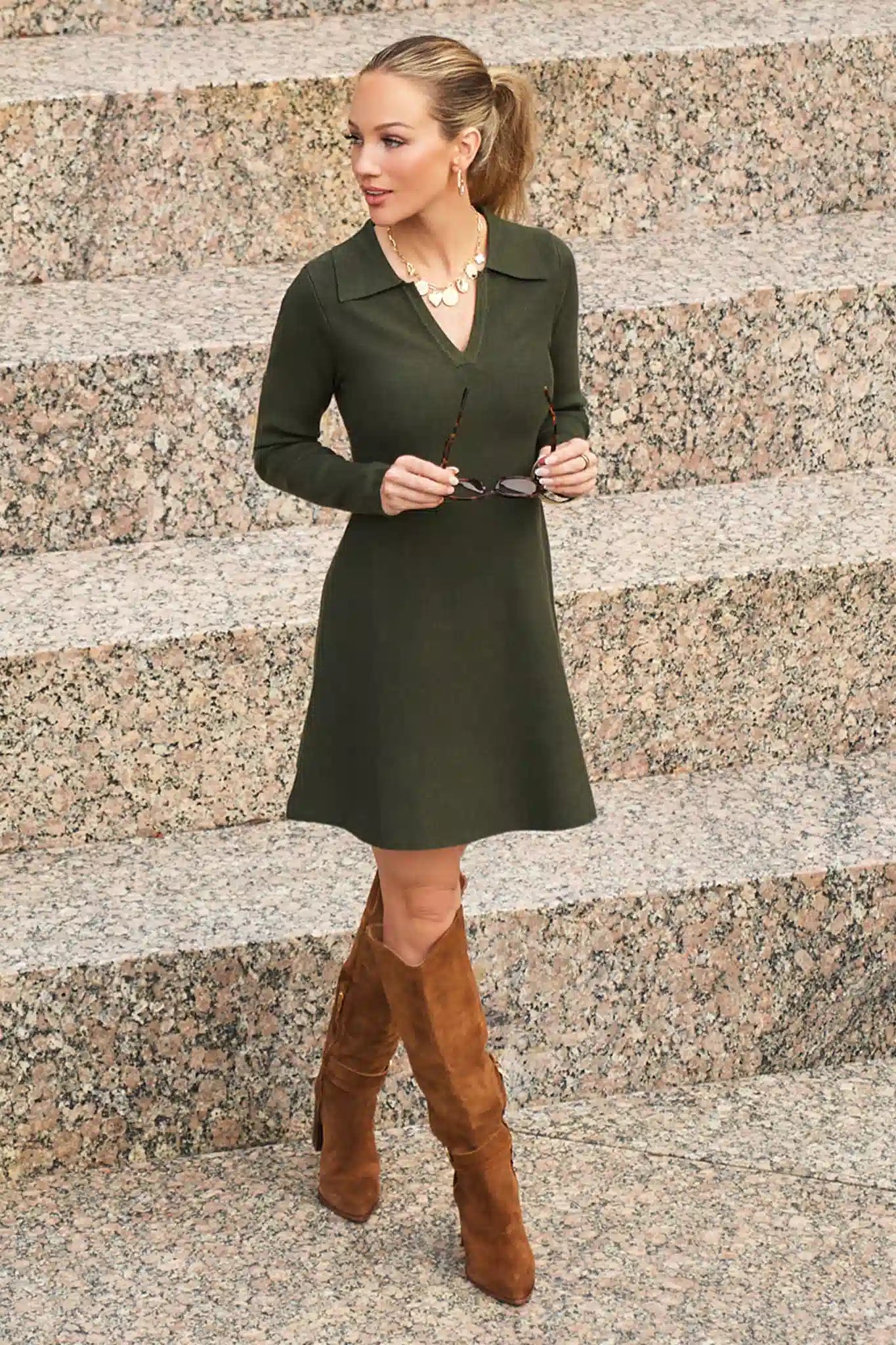 Amelia Dress- Olive