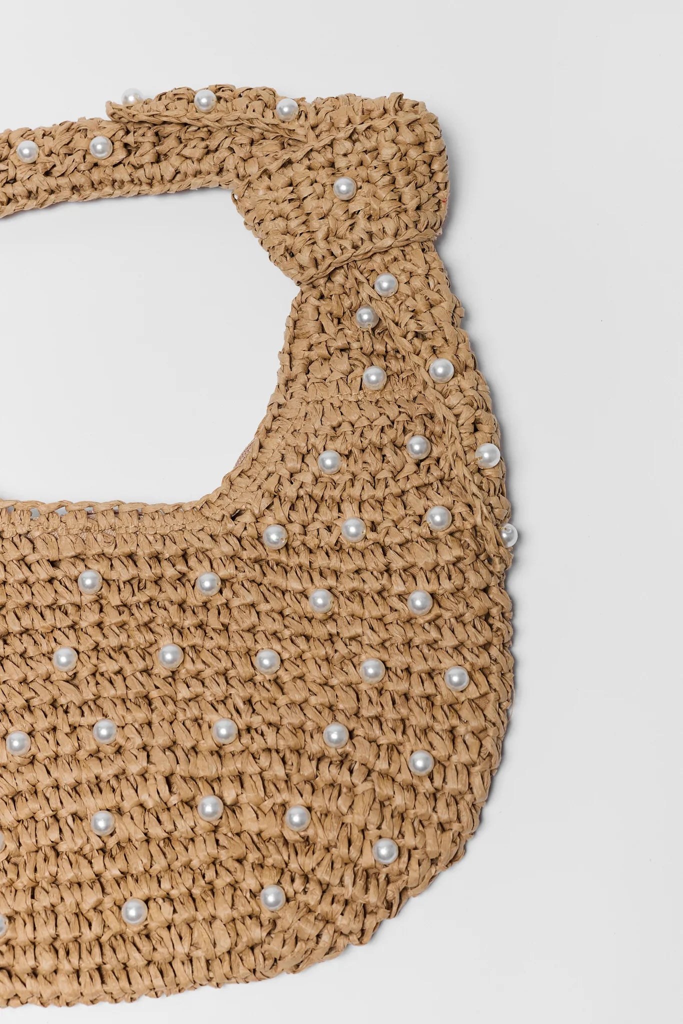 Bethany Natural Woven Pearl Bag