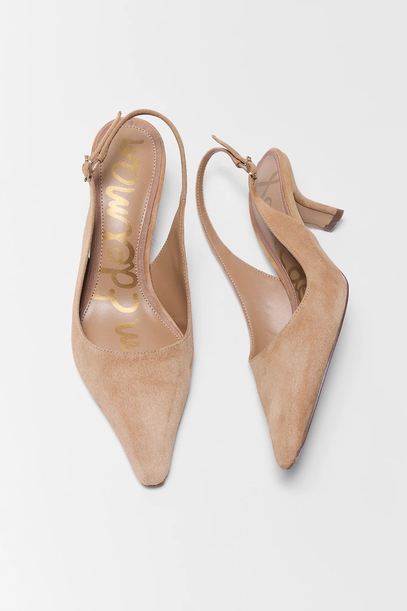Bianka Tan Suede Slingback Pumps by Sam Edelman