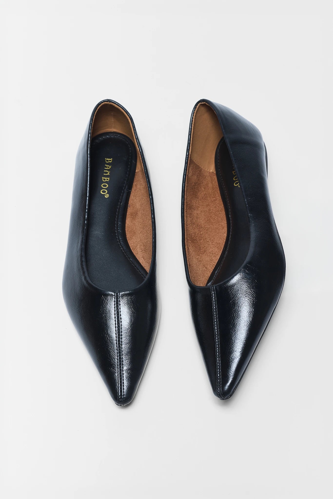Black Pointed Toe Ballet Flats