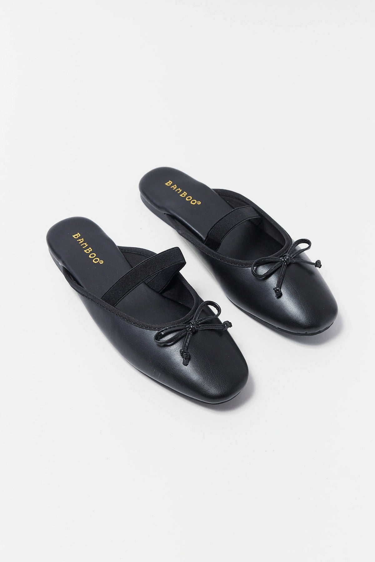 Black Square Toe Mule