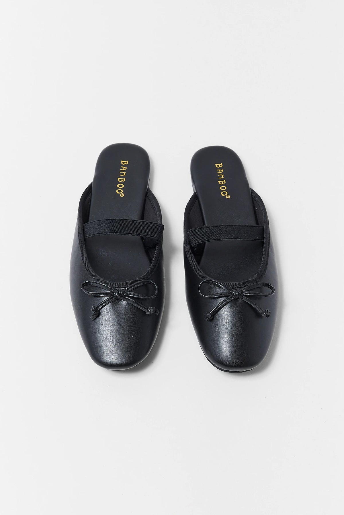 Black Square Toe Mule
