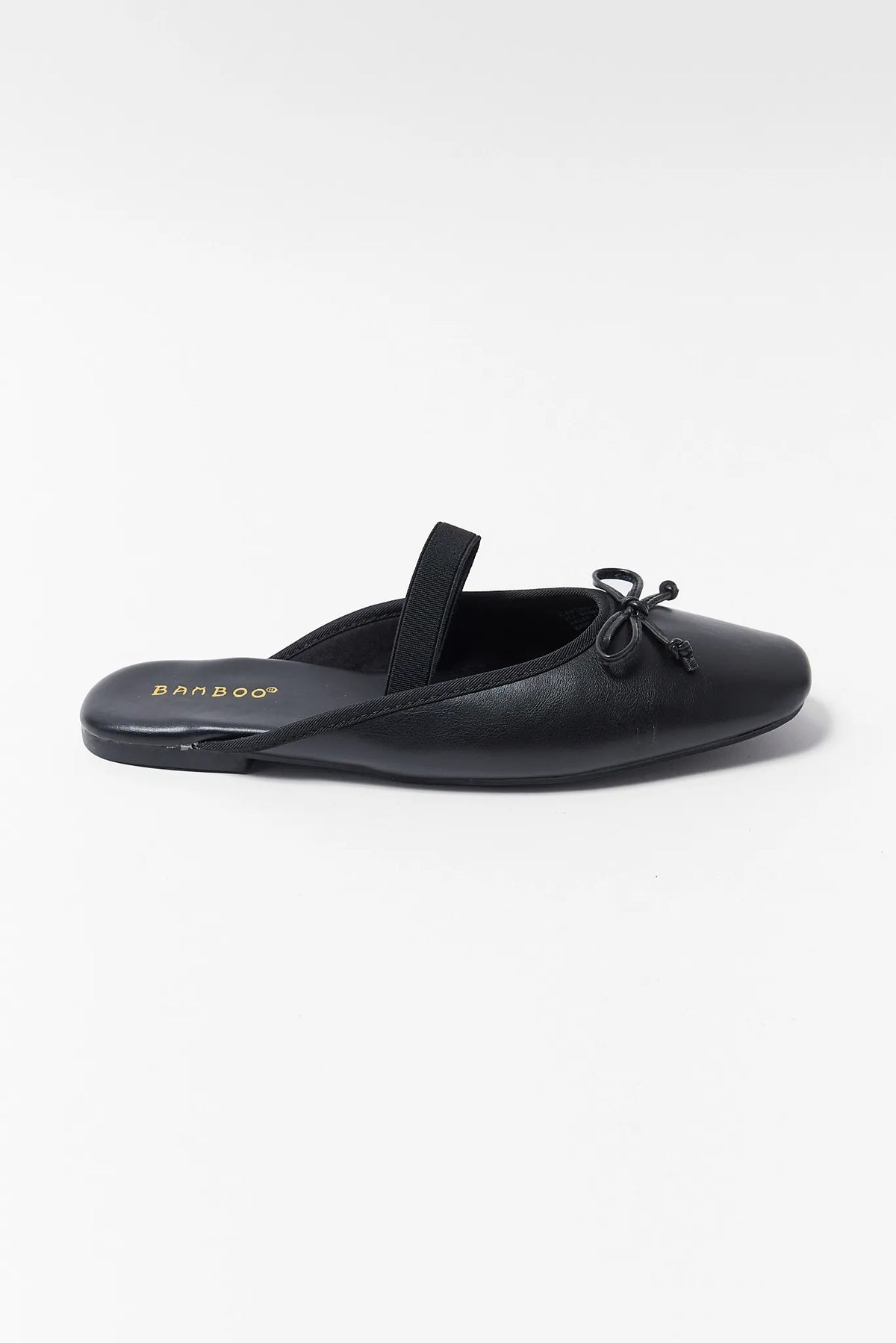 Black Square Toe Mule