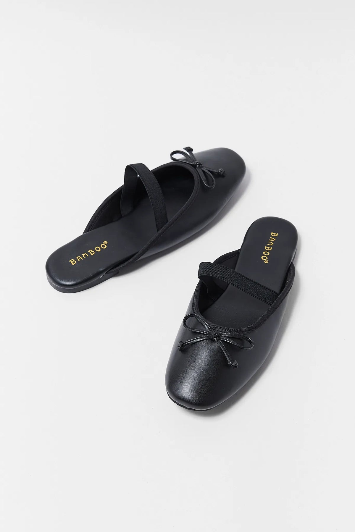 Black Square Toe Mule