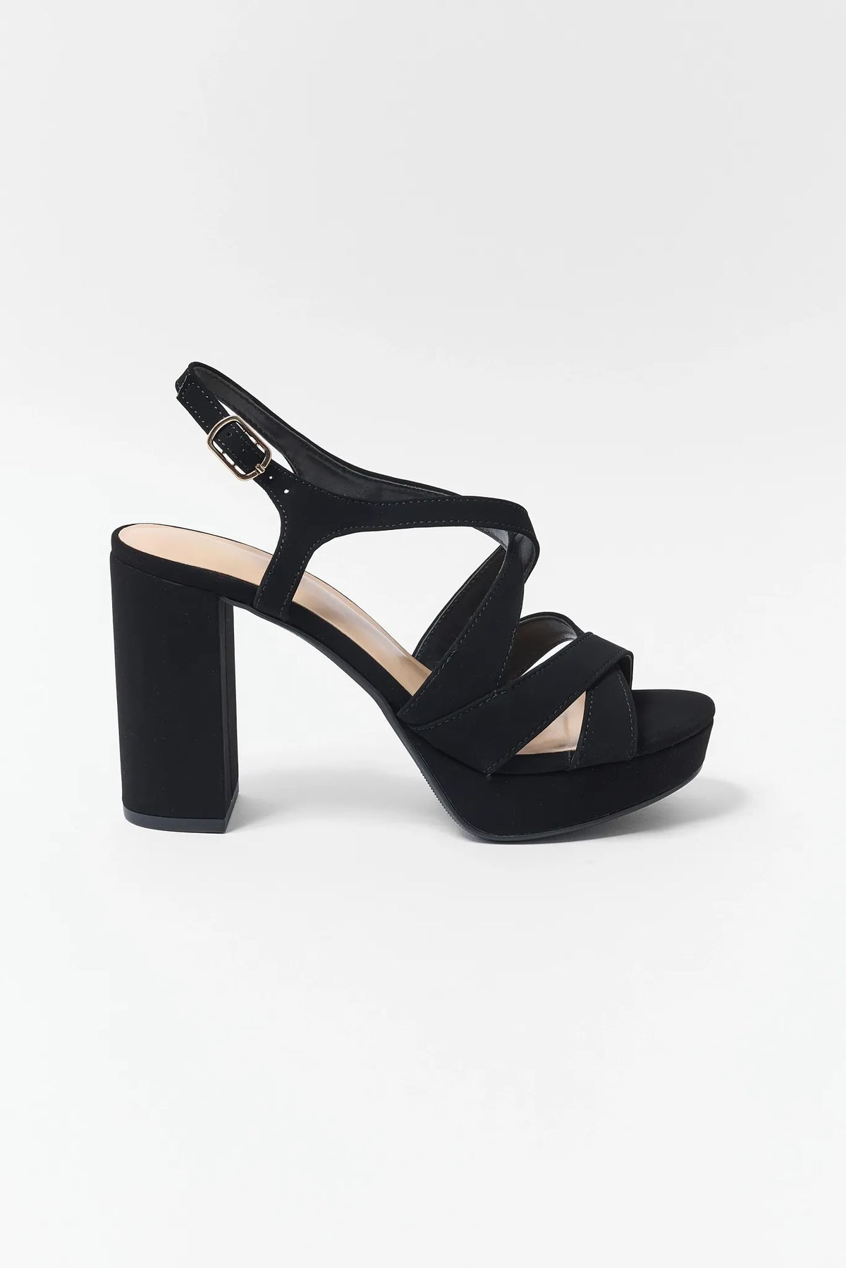Black Strappy Platform Heels