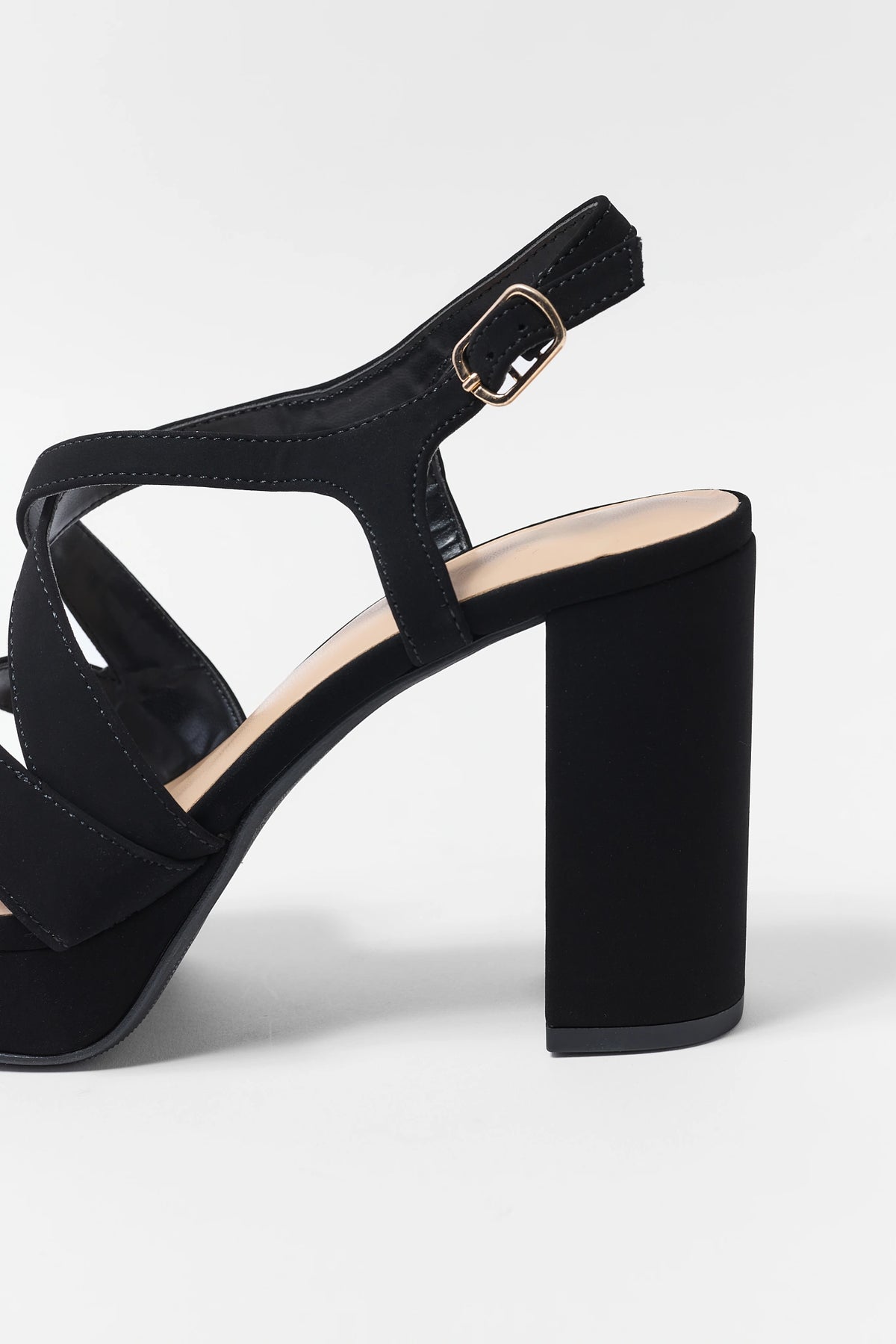 Black Strappy Platform Heels