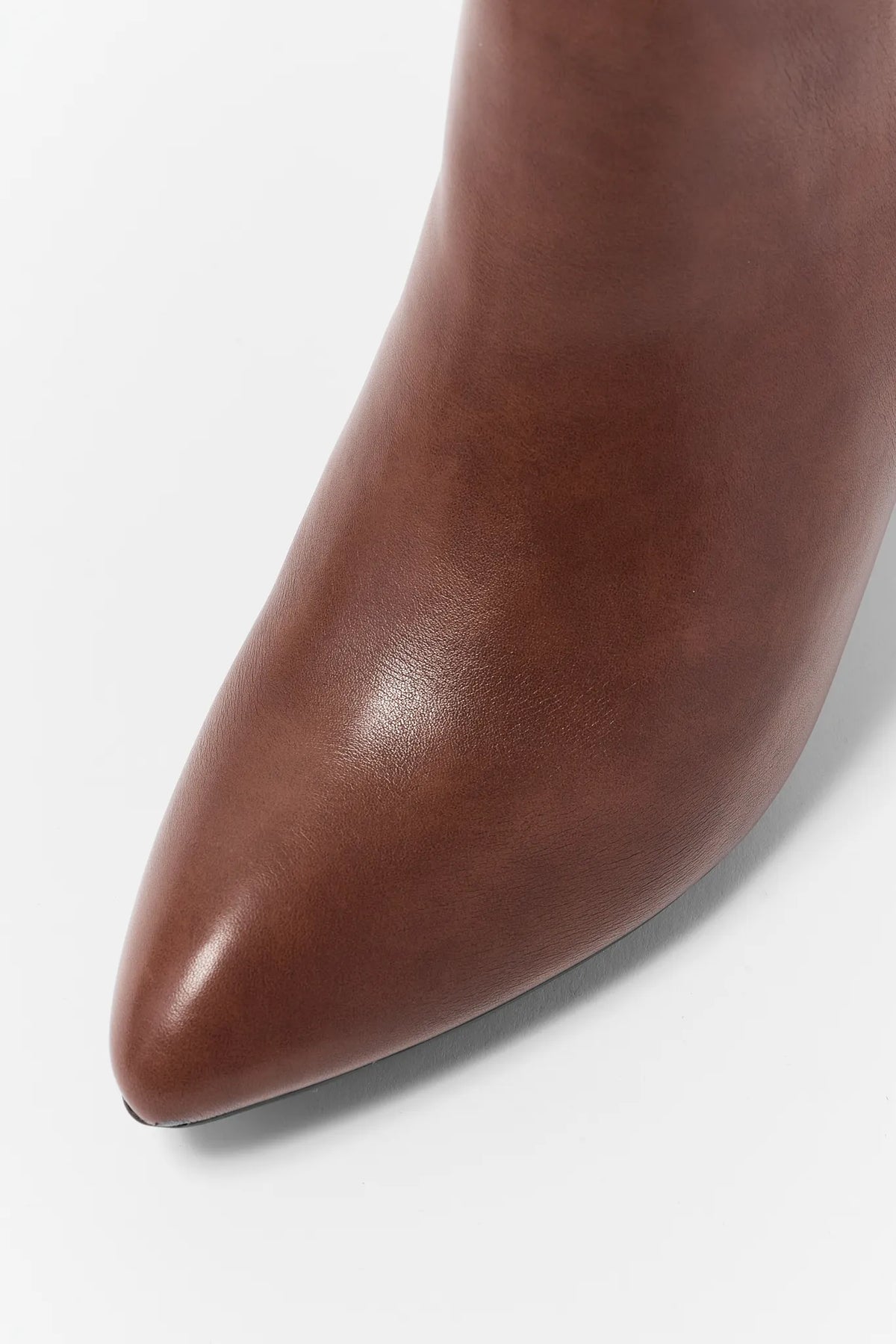 Brown Faux Leather Bootie