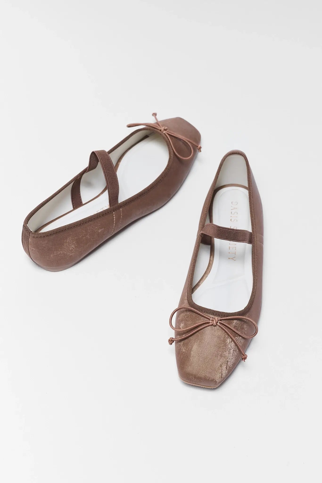 Juniper Brown Velvet Ballet Flats