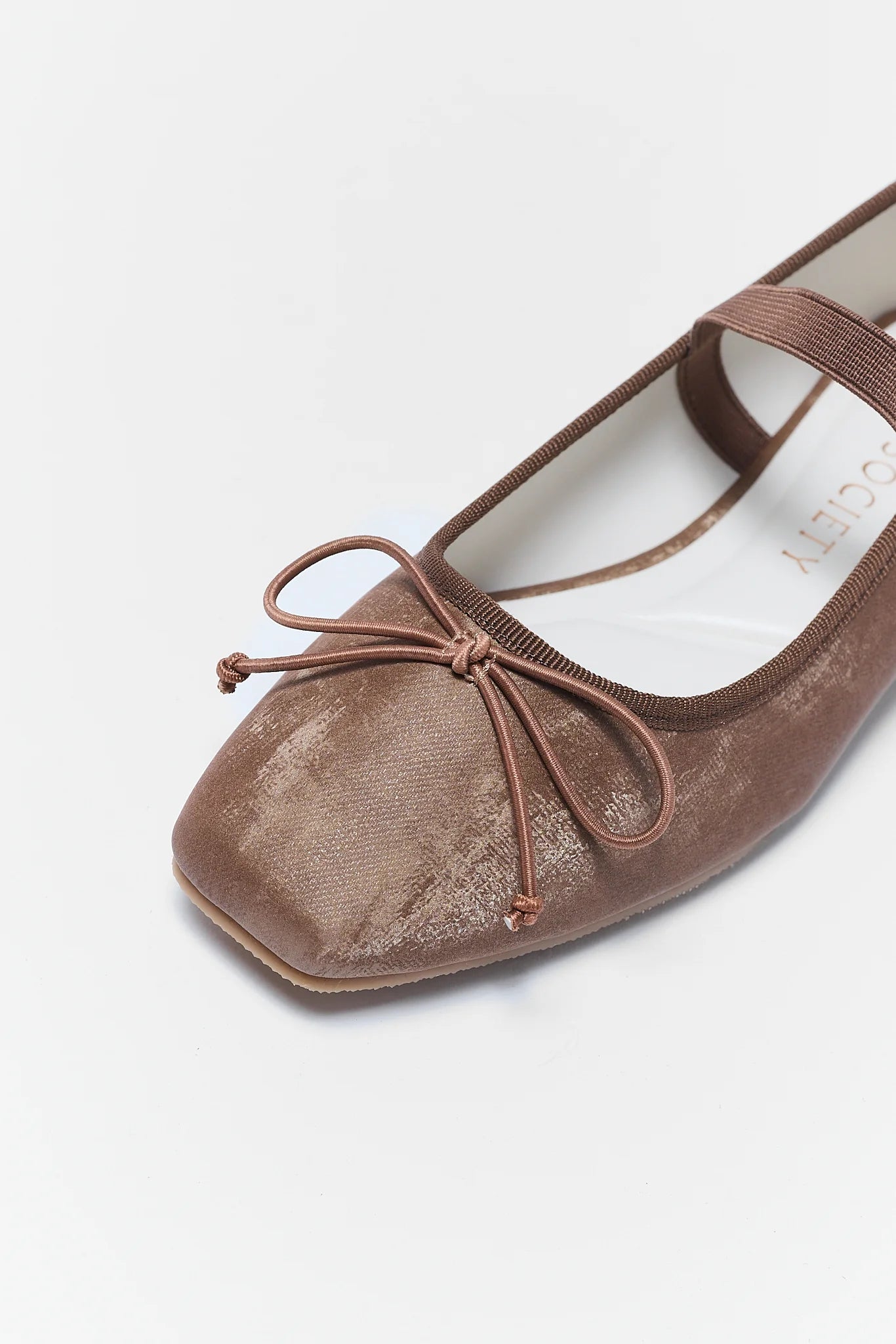 Juniper Brown Velvet Ballet Flats