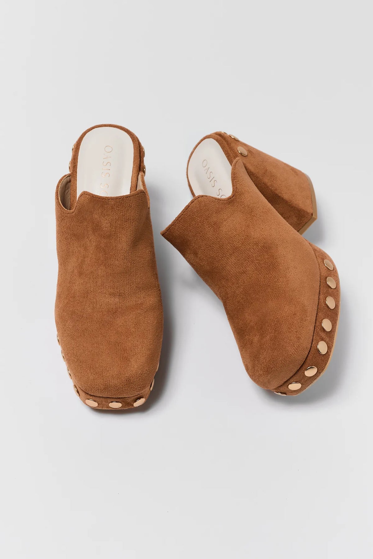 Brown Platform Clog Mule