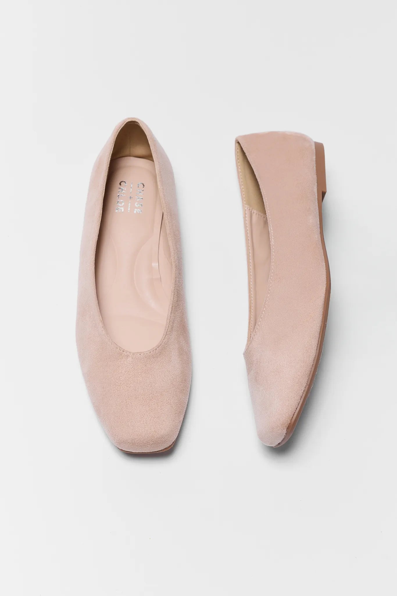 Charlie Nude Faux Suede Flats