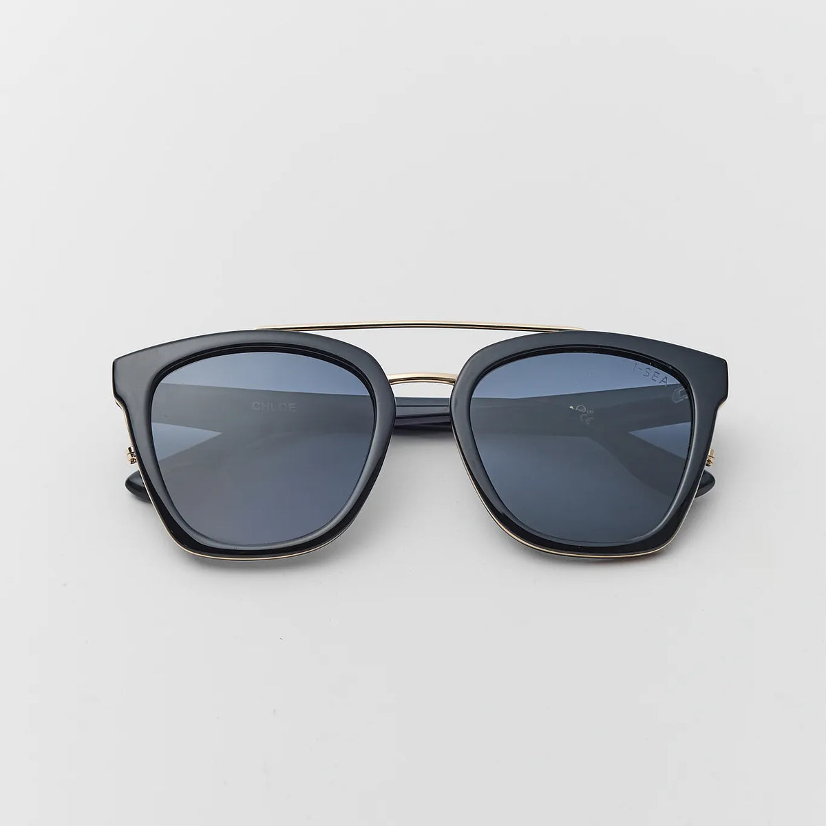 Chloe Black Polarized Oversized Sunglasses | Avara