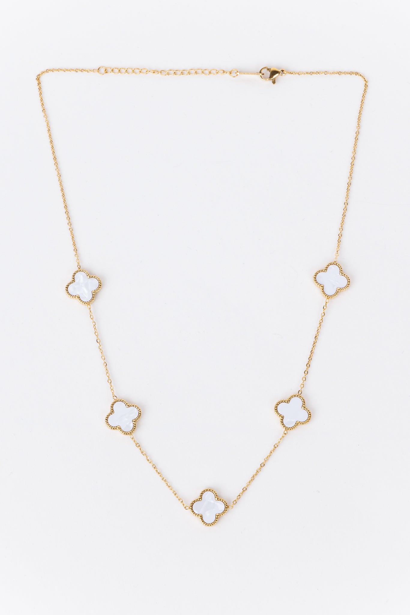 Alora Clover Necklace- White