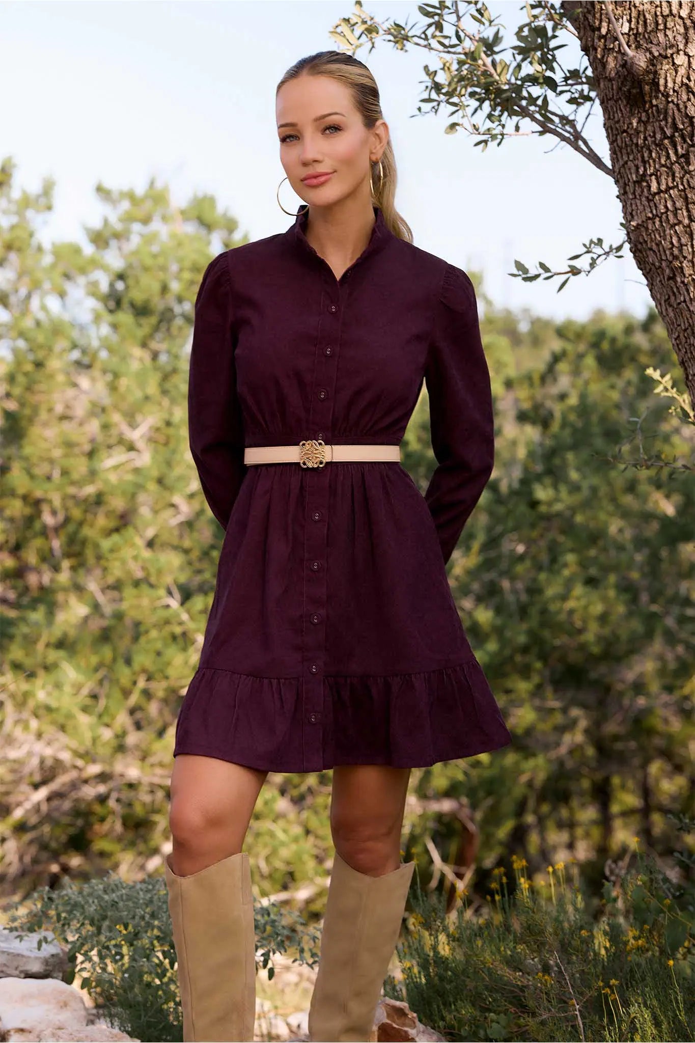Elizabeth Dress- Eggplant
