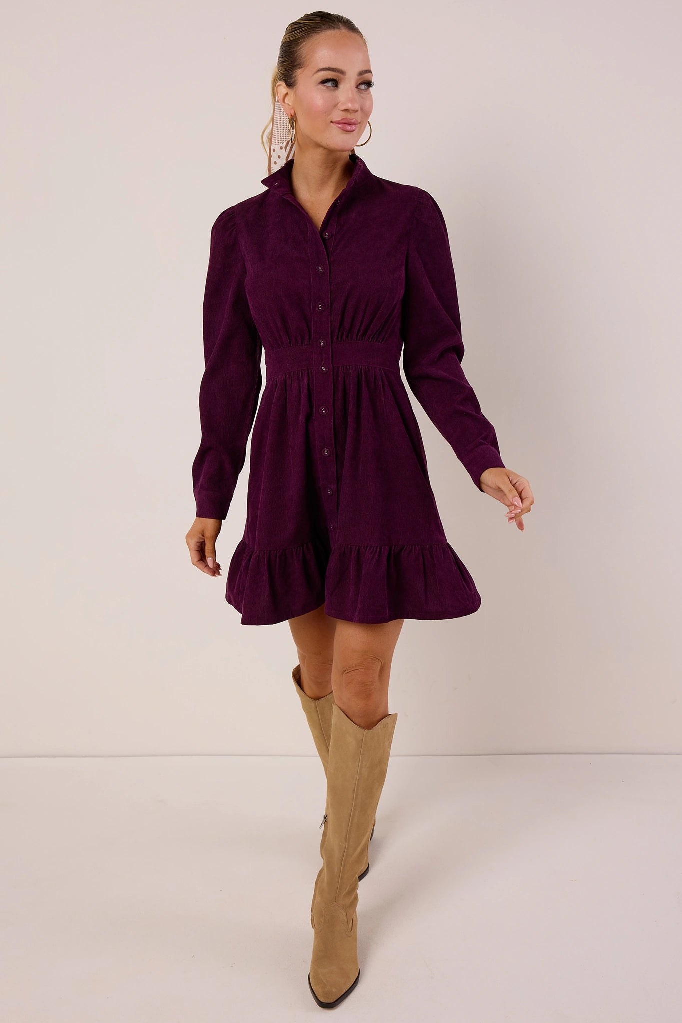 Elizabeth Dress- Eggplant