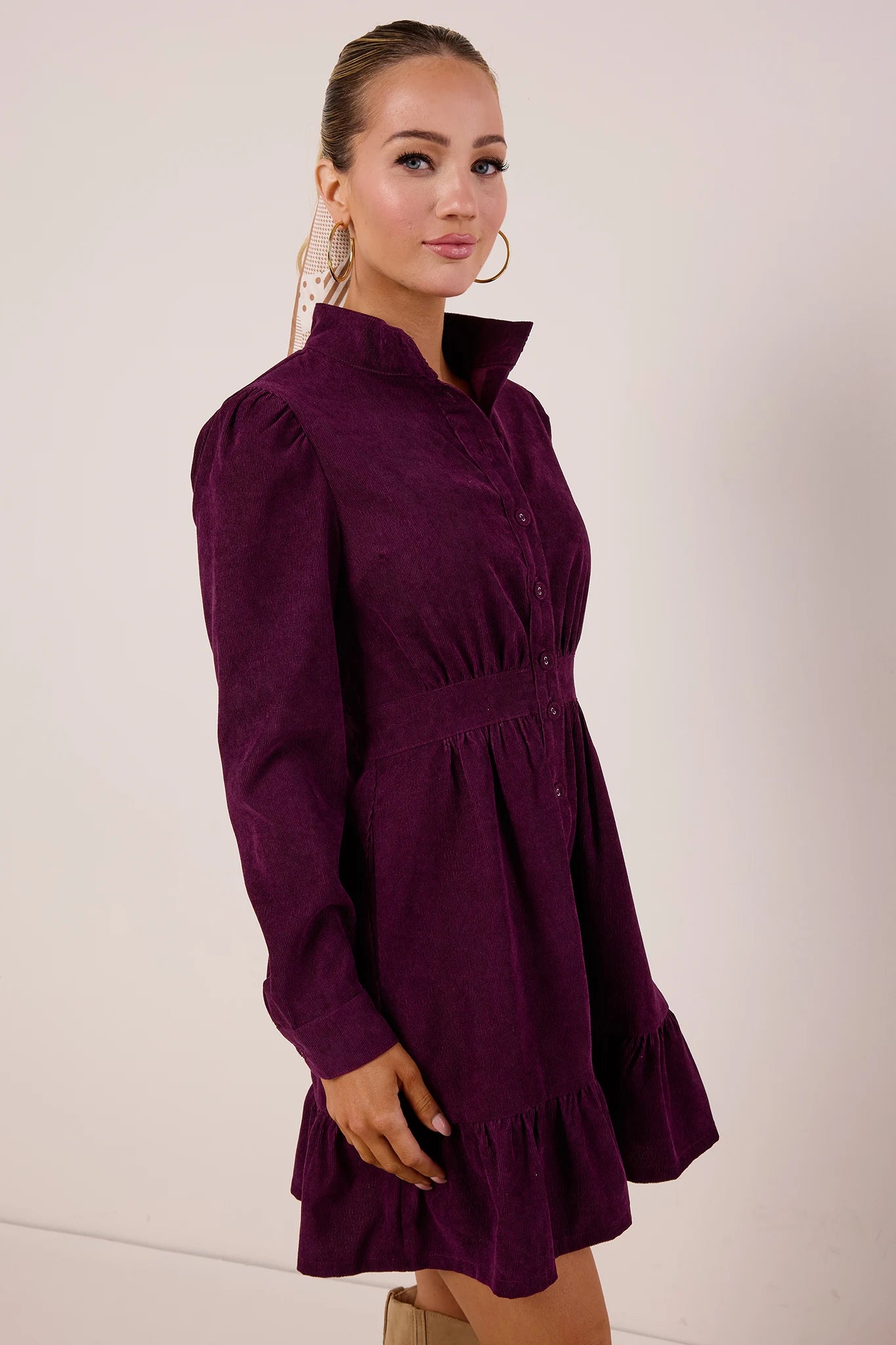 Elizabeth Dress- Eggplant