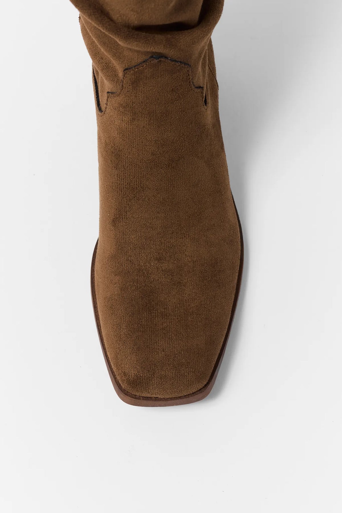 Faux Suede Slouchy Western Boots