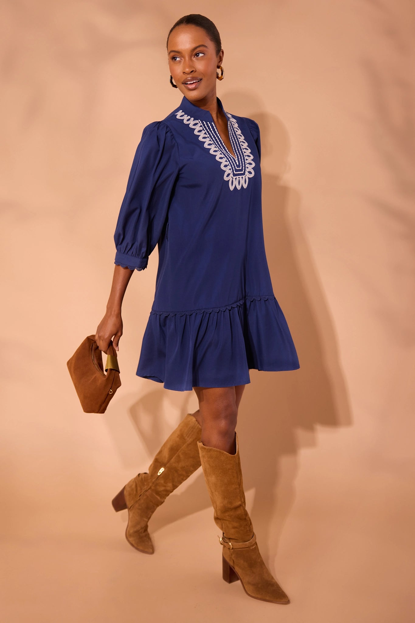 Gabriella Dress- Navy