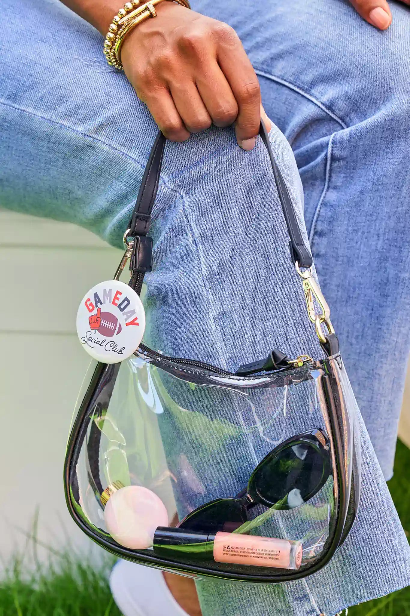 Clear Game Day Bag- Black