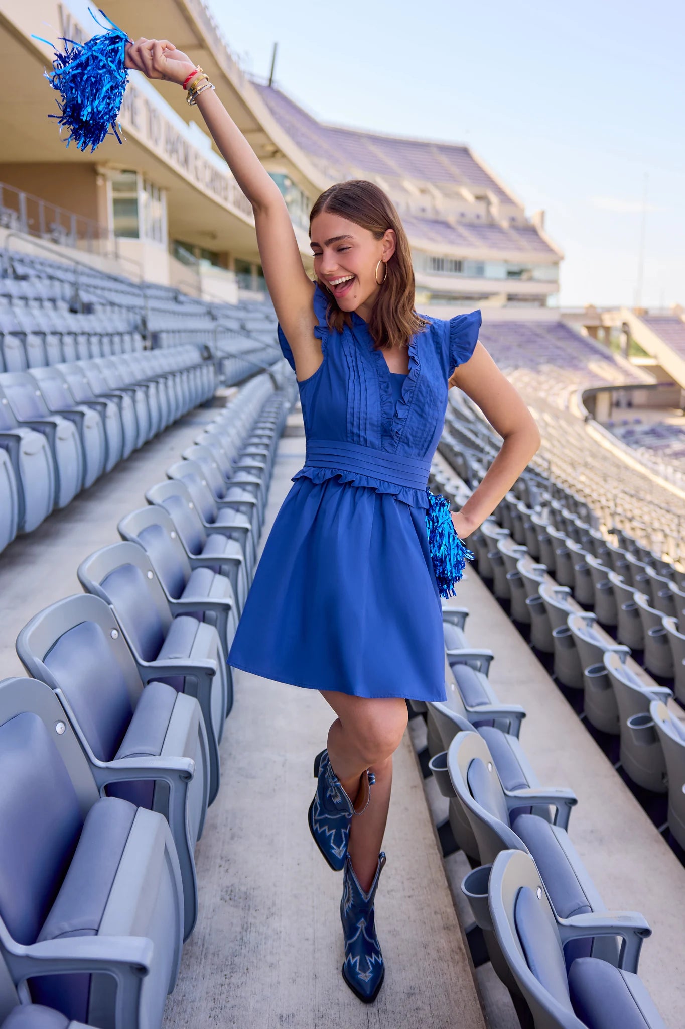 blue game day dress Gameday Sequin Tunic in This dress is lightweight + airy Say it Loud, Say it