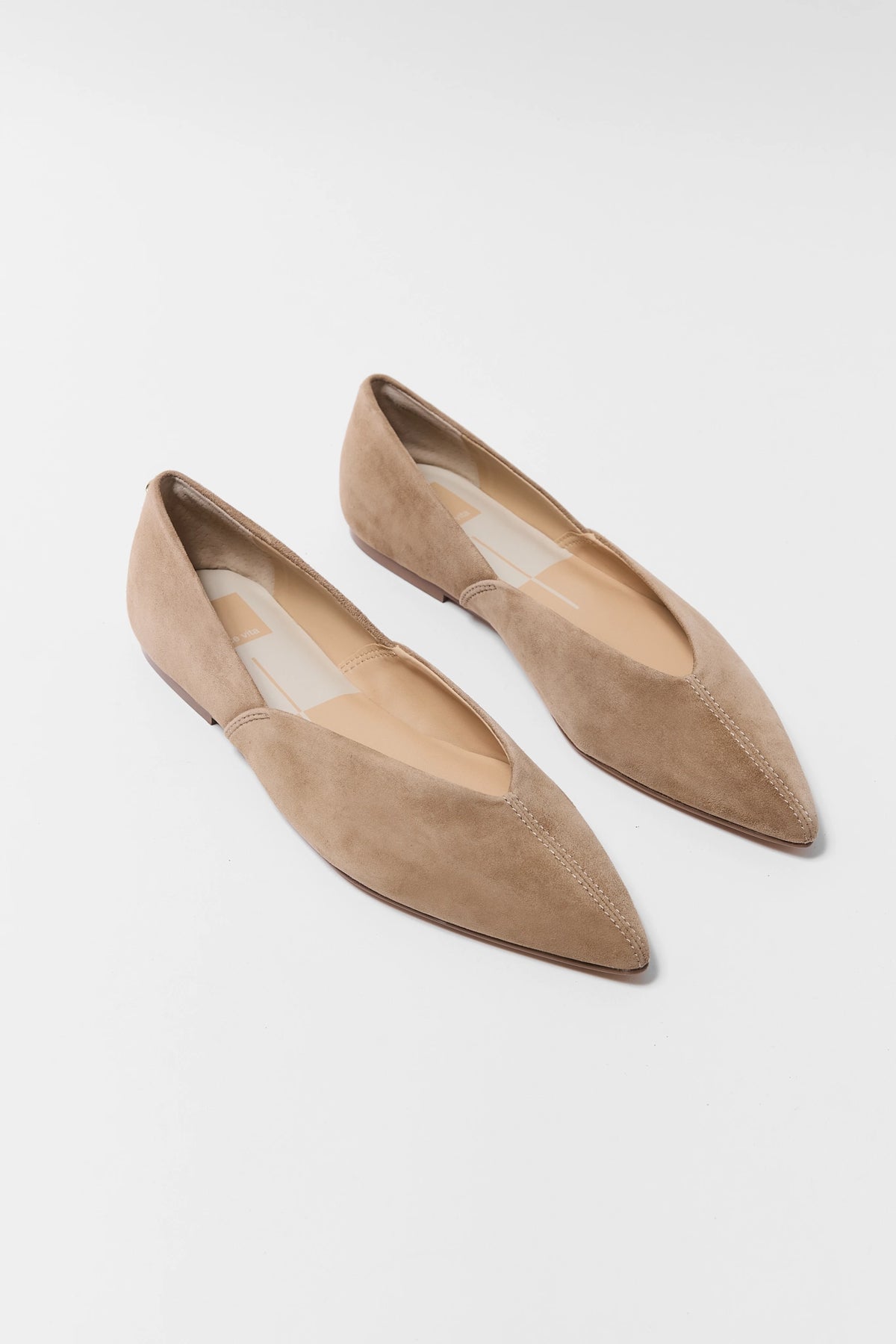 Gema Taupe Suede Flats by Dolce Vita