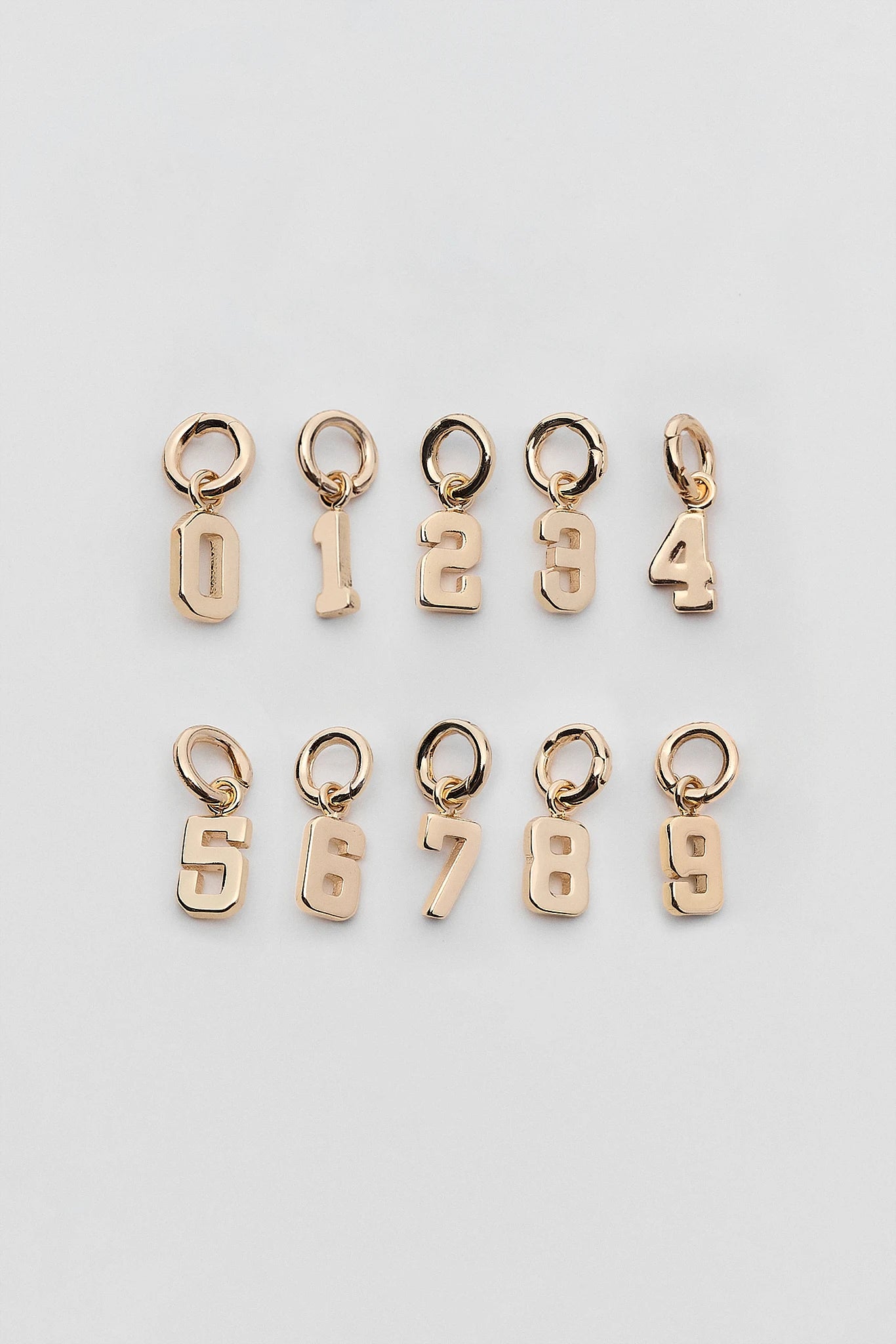 number charm numbers on a white background