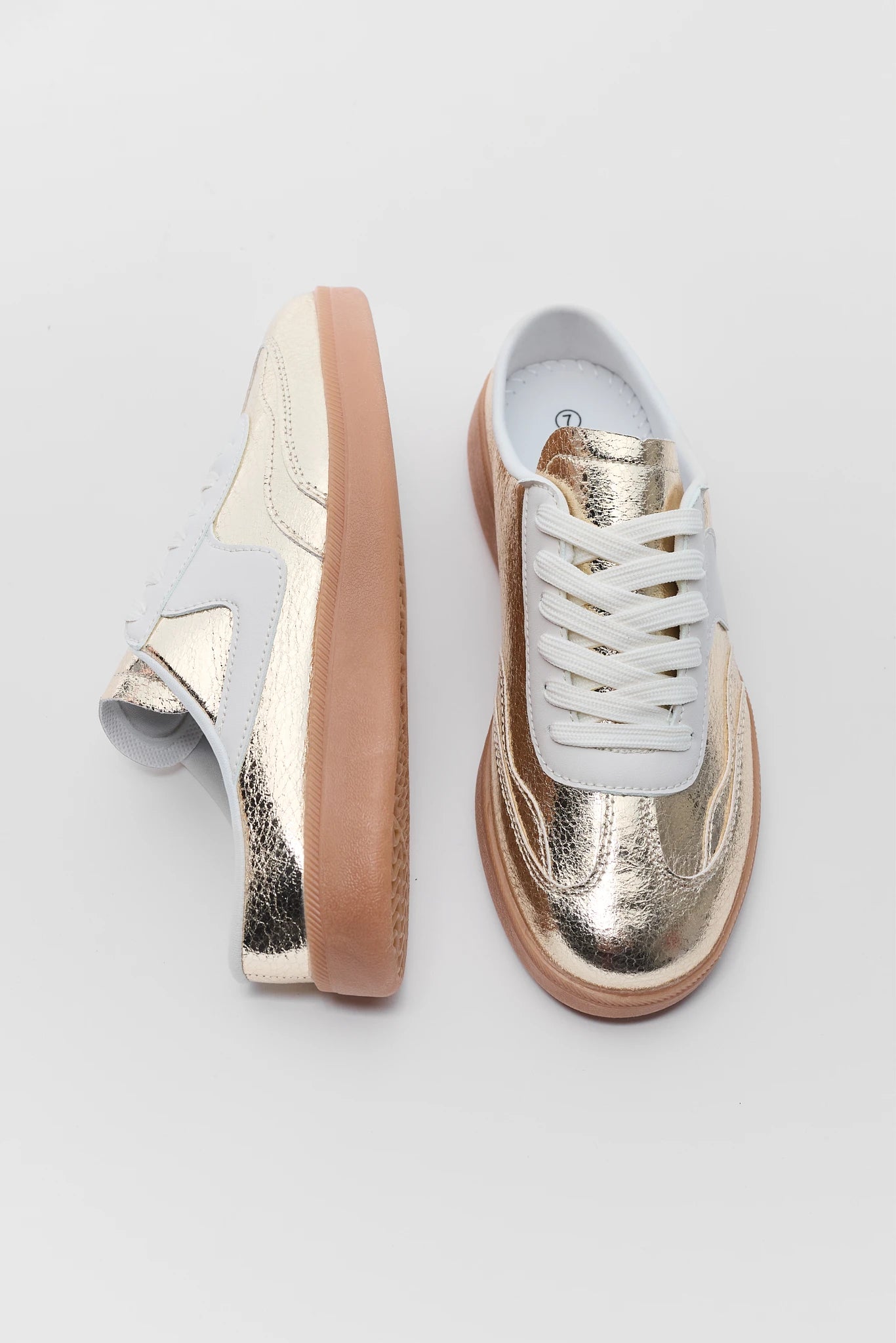 Gold Slip-On Sneakers