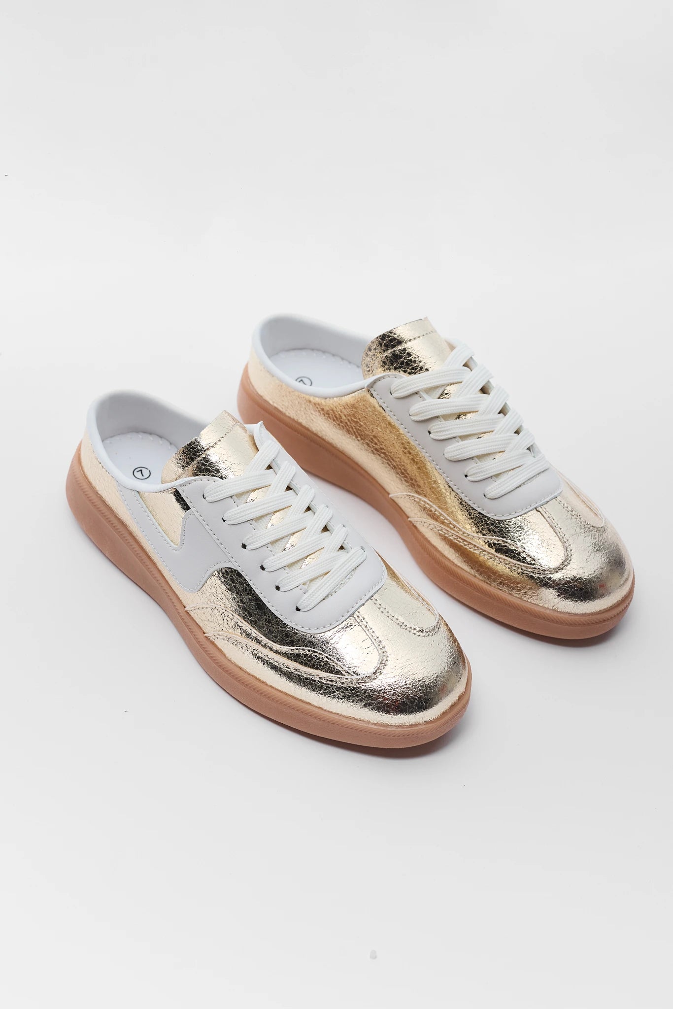 Gold Slip-On Sneakers
