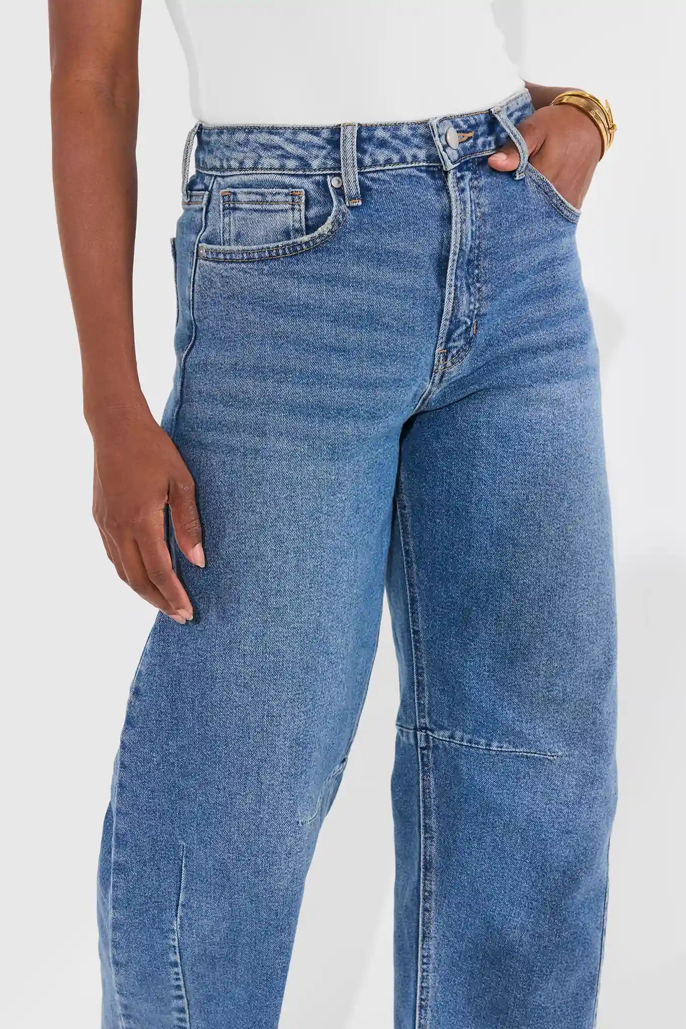 Harper Medium Wash Barrel Jeans